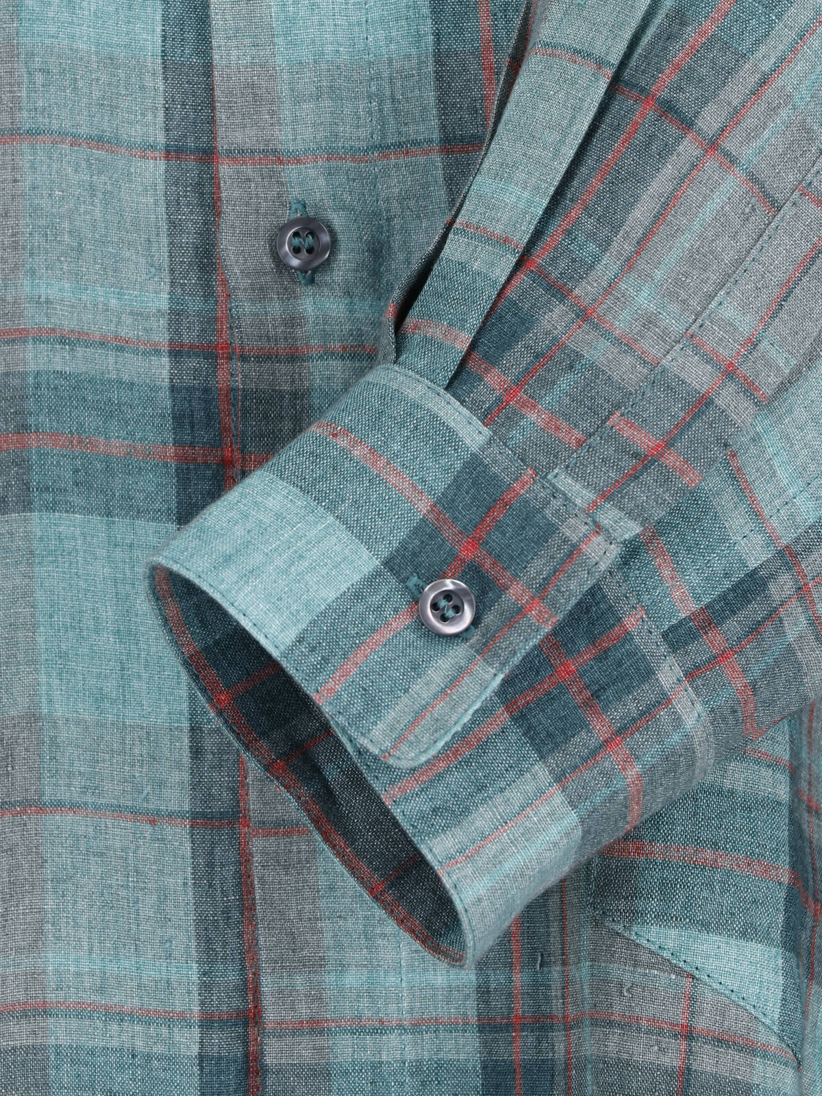 Blue Plaid Relaxed Fit Button-Down Shirt