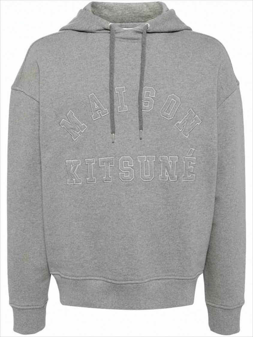 Relaxed Fit Hooded Sweatshirt With Embossed Logo