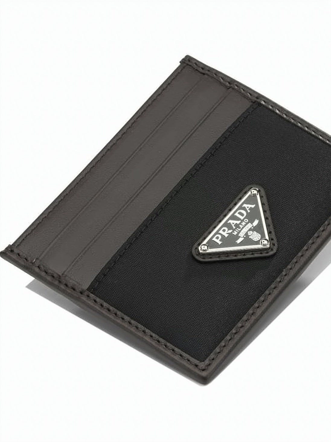 Black Cardholder with Triangular Logo Plaque