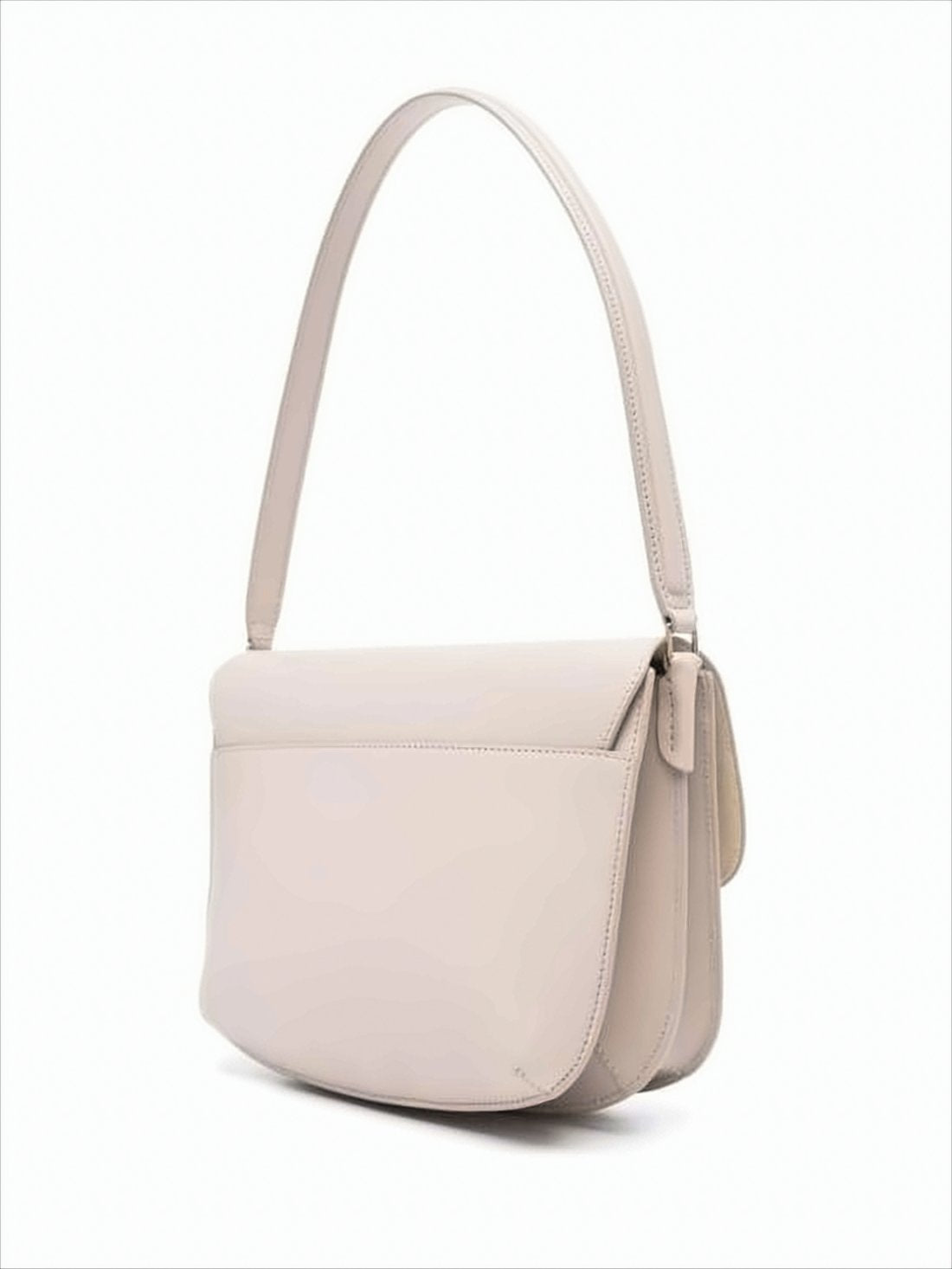 Structured Shoulder Bag with Flap Closure