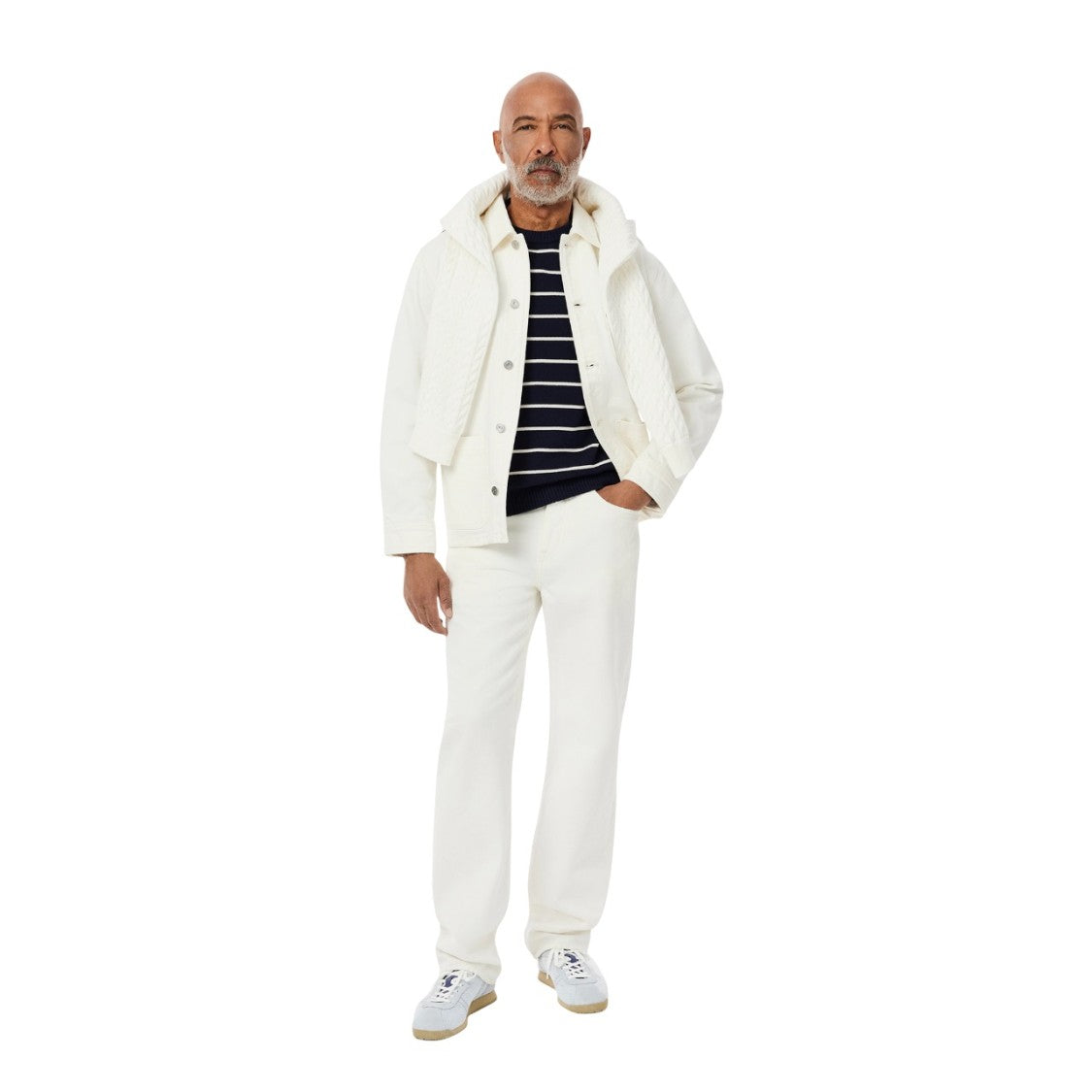 Sailor-Style Striped Pullover In Seamless Jersey