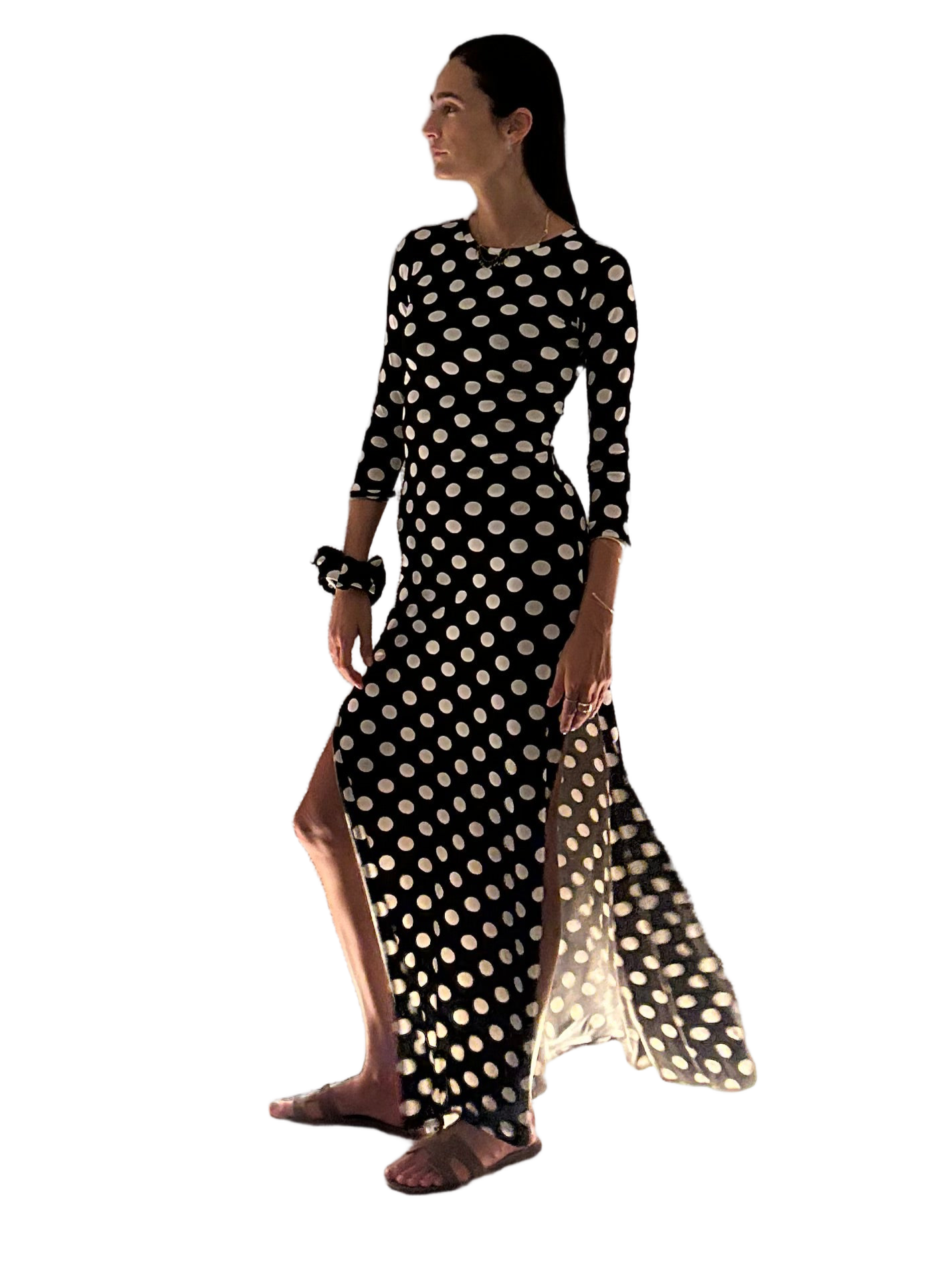 Ayana Dress With Large Polka Dots