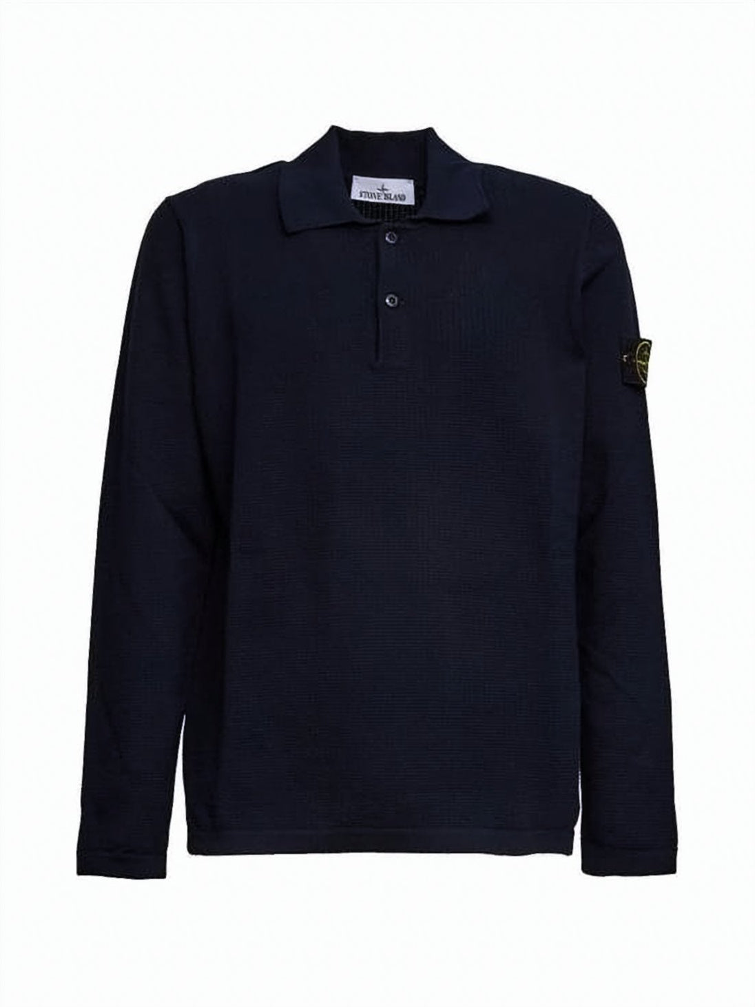 Black Long-Sleeve Polo Shirt