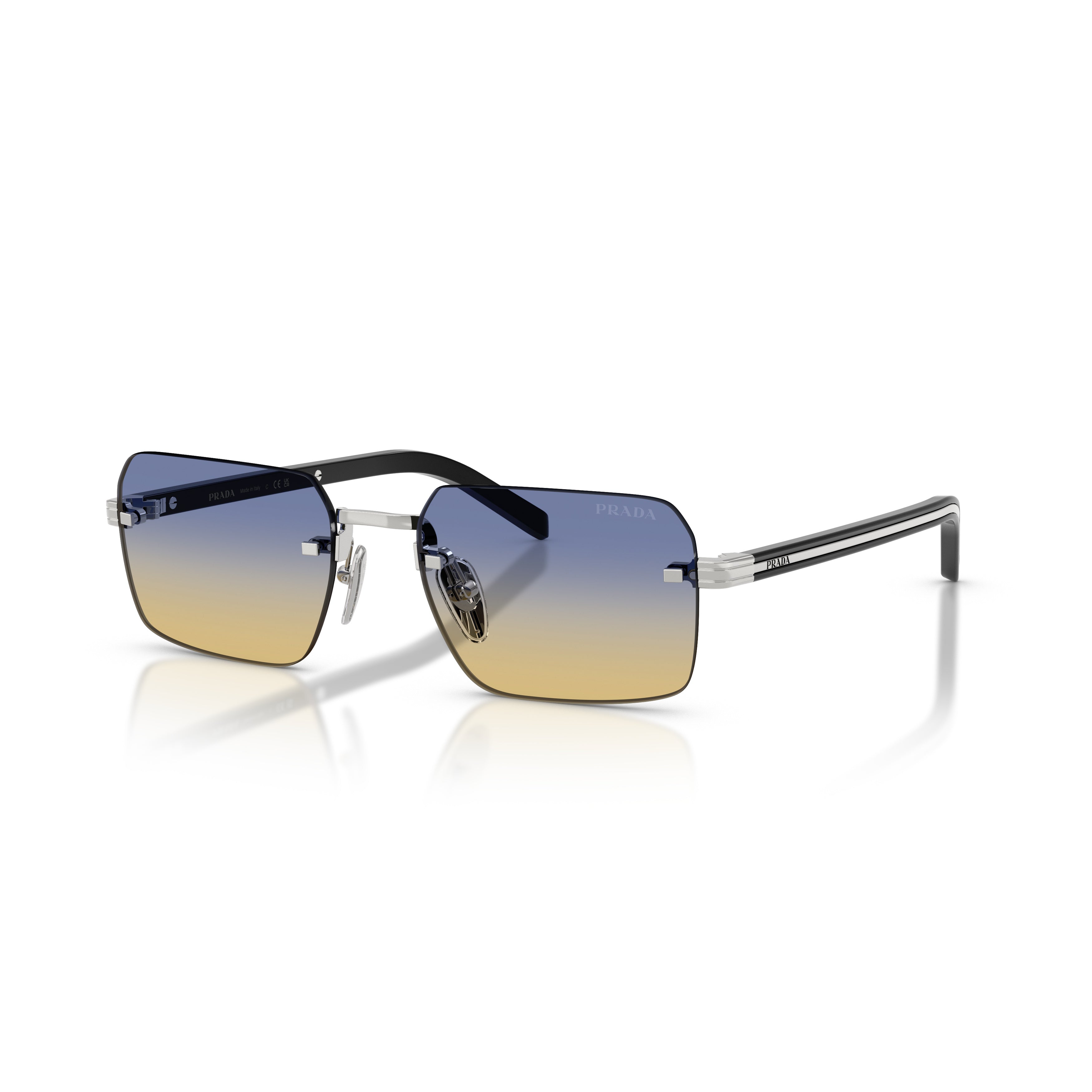 0pr D55s Rimless Square Sunglasses