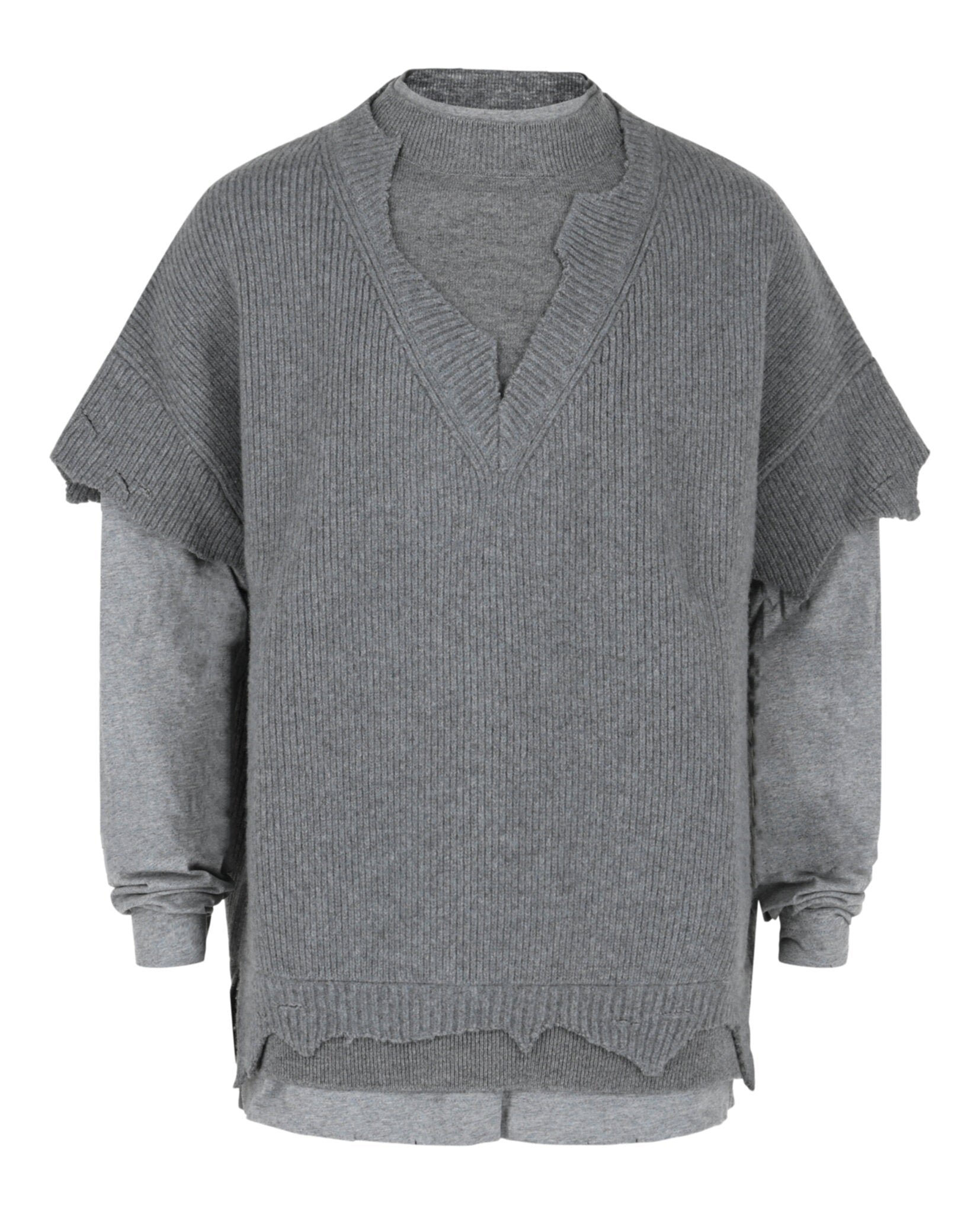 Wool Cut And Layer Sweater