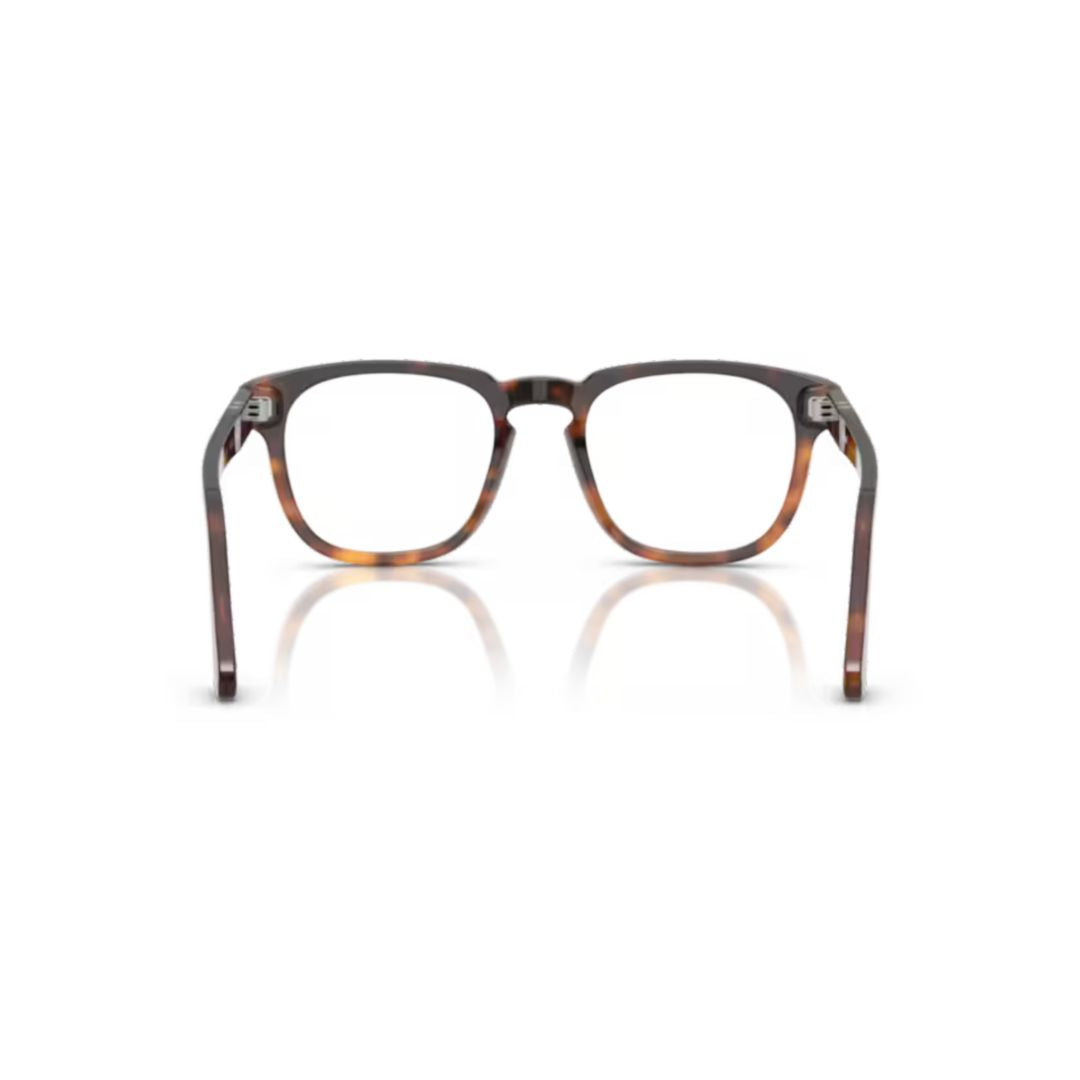 0po3376v Tortoiseshell-patterned Square Frame Eyeglasses with Keyhole Bridge