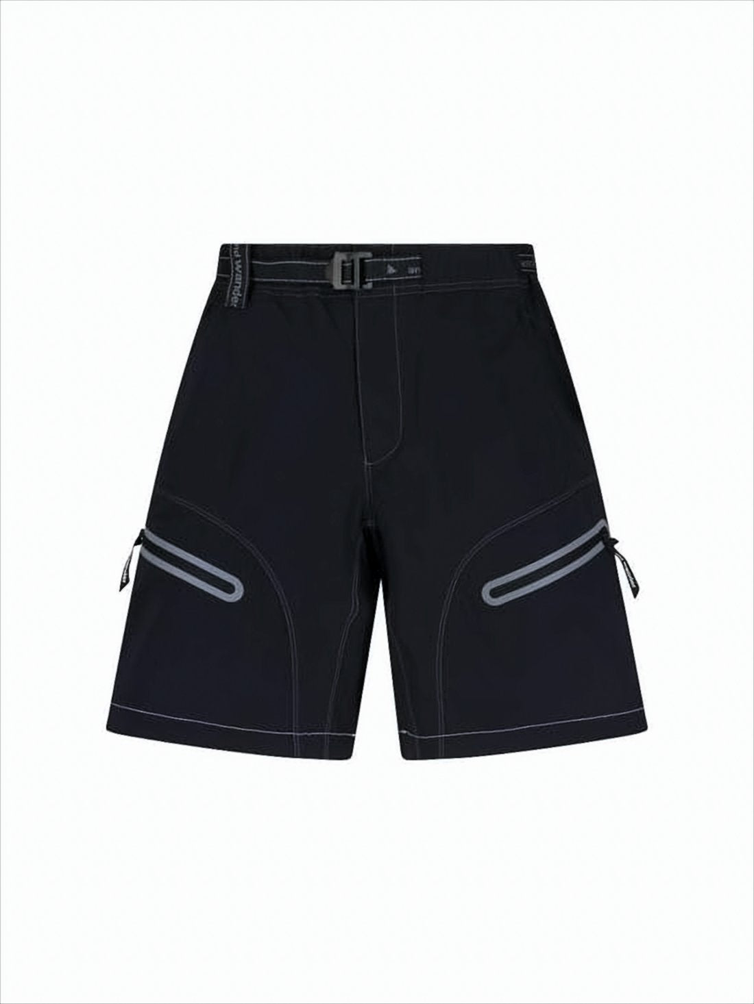 Functional Black Shorts with Adjustable Belt