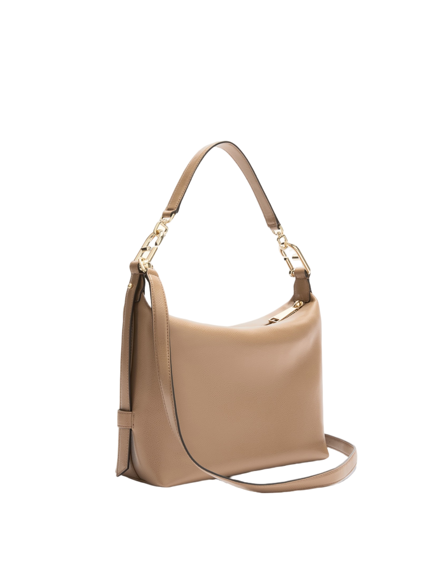 Tonie M Leather Hobo Shoulder Bag, Toffe Color
