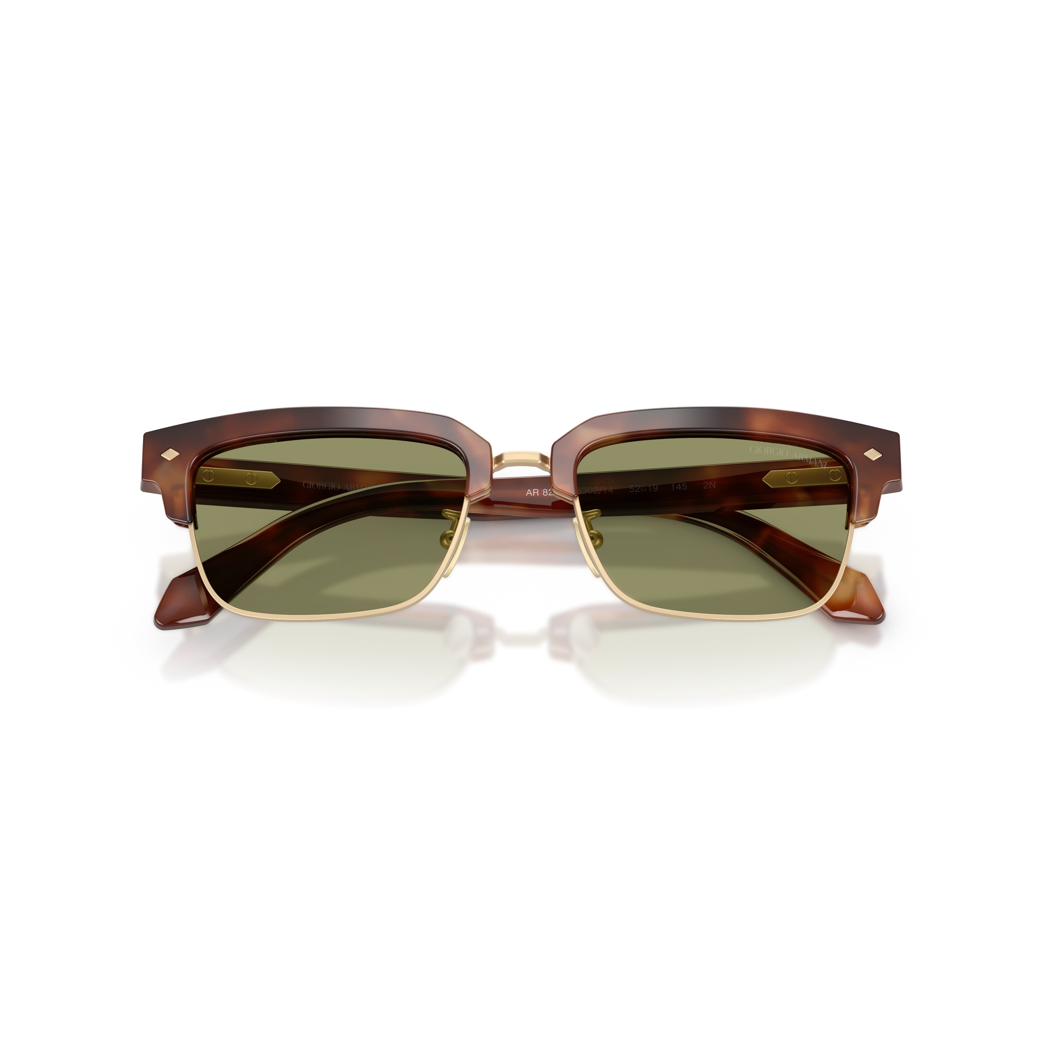 0ar8243 Tortoiseshell Acetate Sunglasses with Gold-Tone Frame