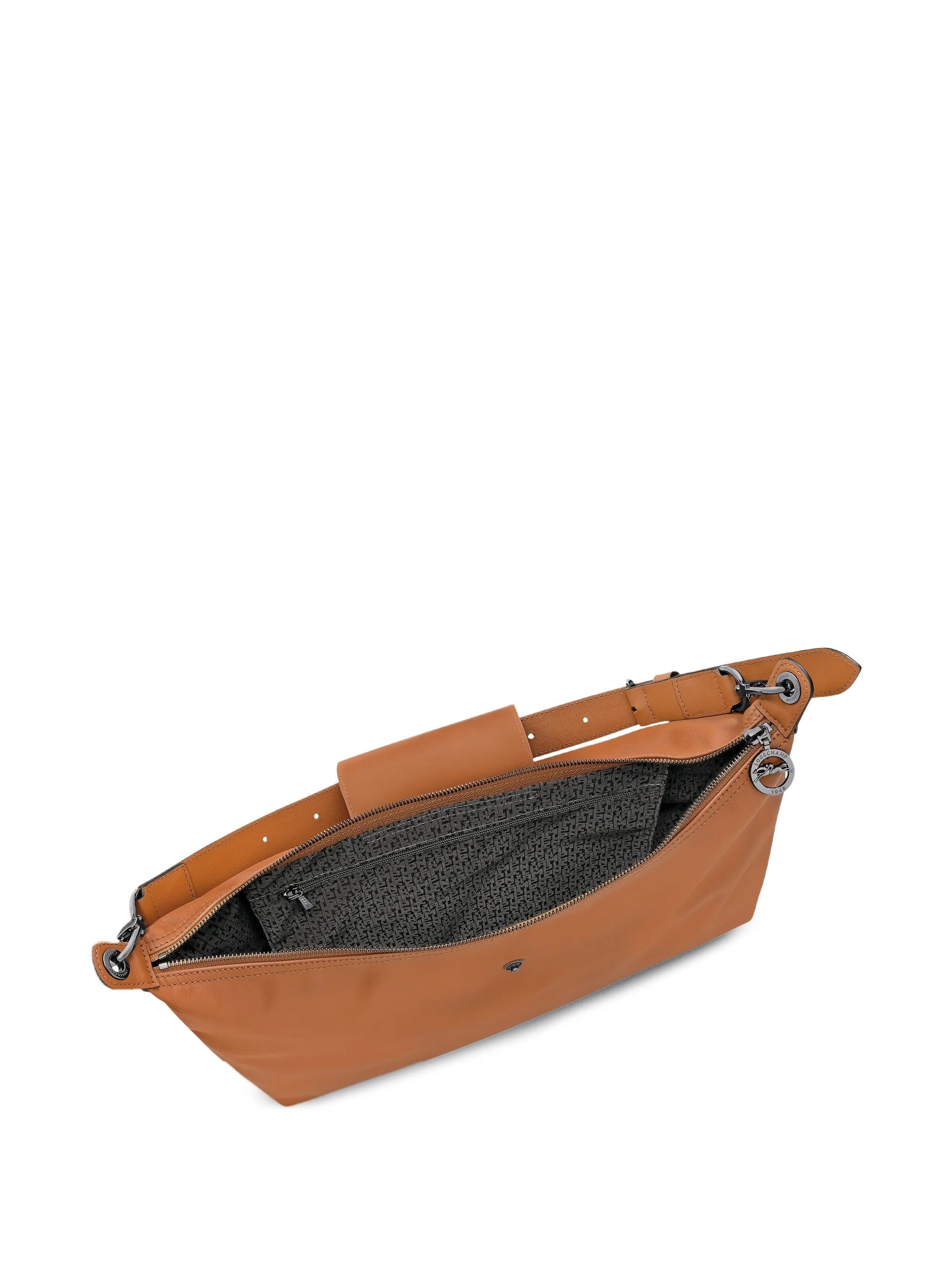 Rectangular Brown Shoulder Bag With Adjustable Strap