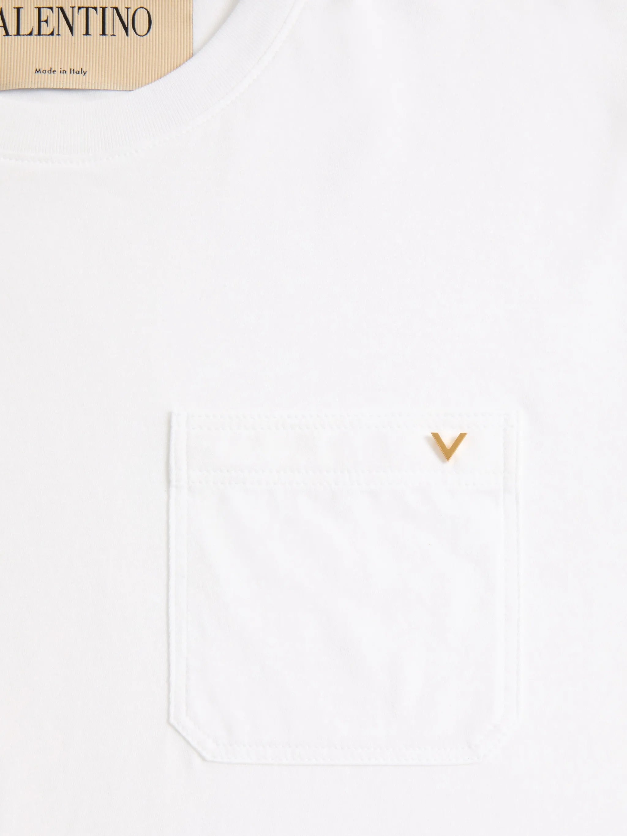 White T-Shirt Jersey Vgold Cotton T-shirt