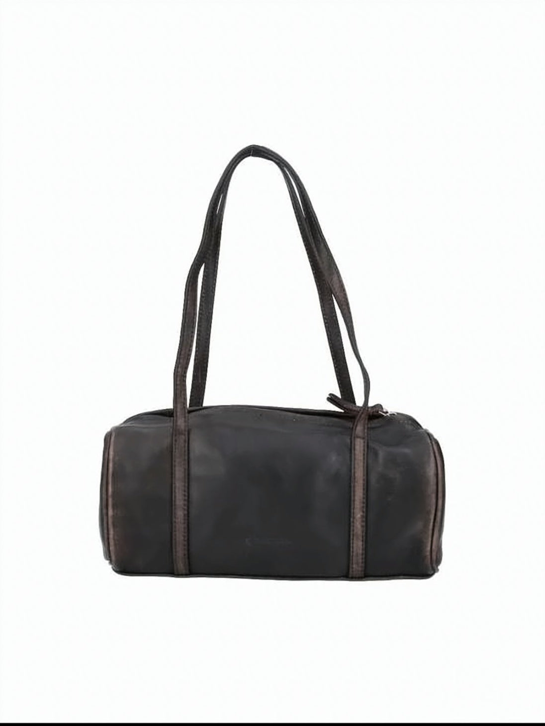 Black Cylindrical Metallic Studded Shoulder Bag