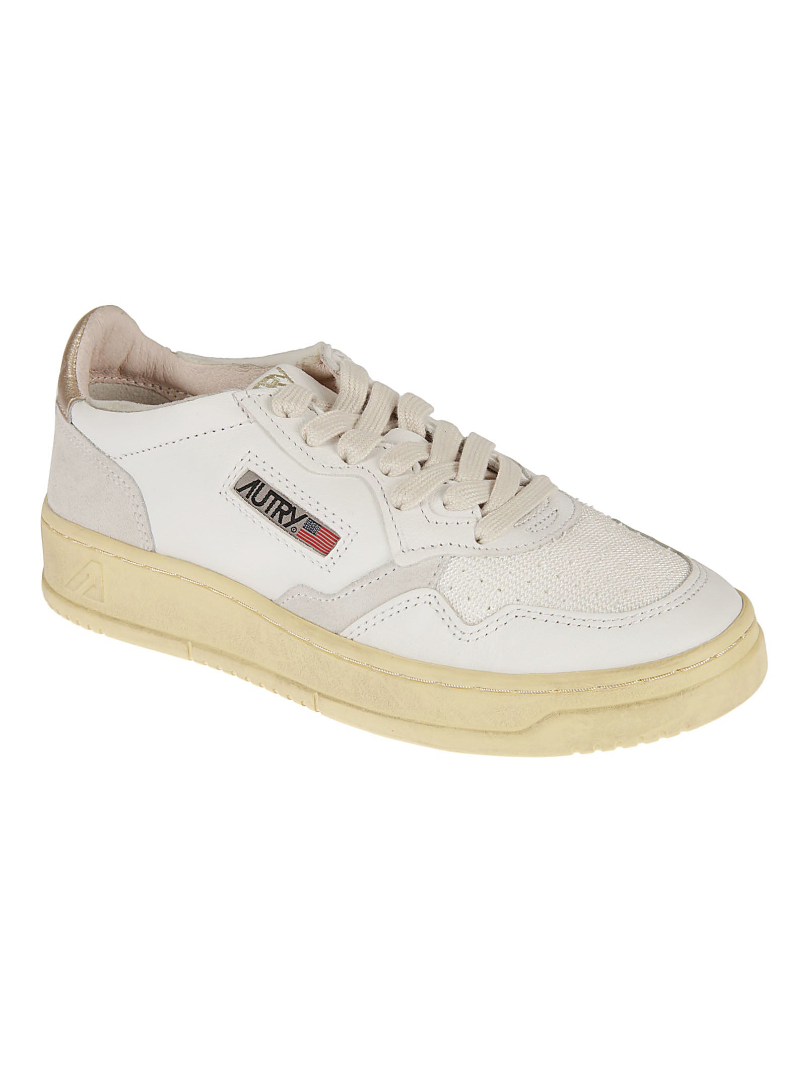 White Leather Sneakers with Timeless Design