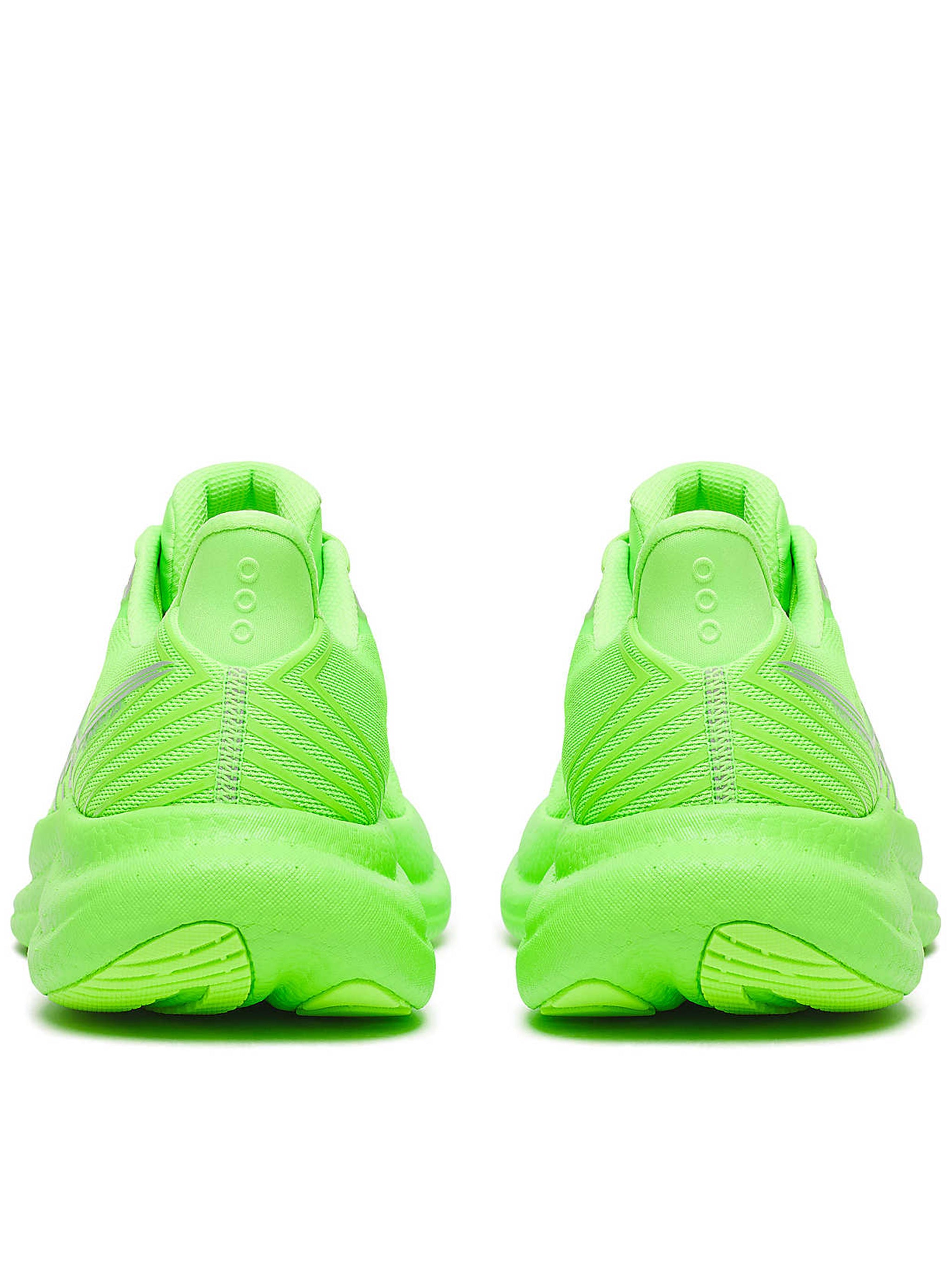 Neon Green Running Shoes with Breathable Mesh Upper