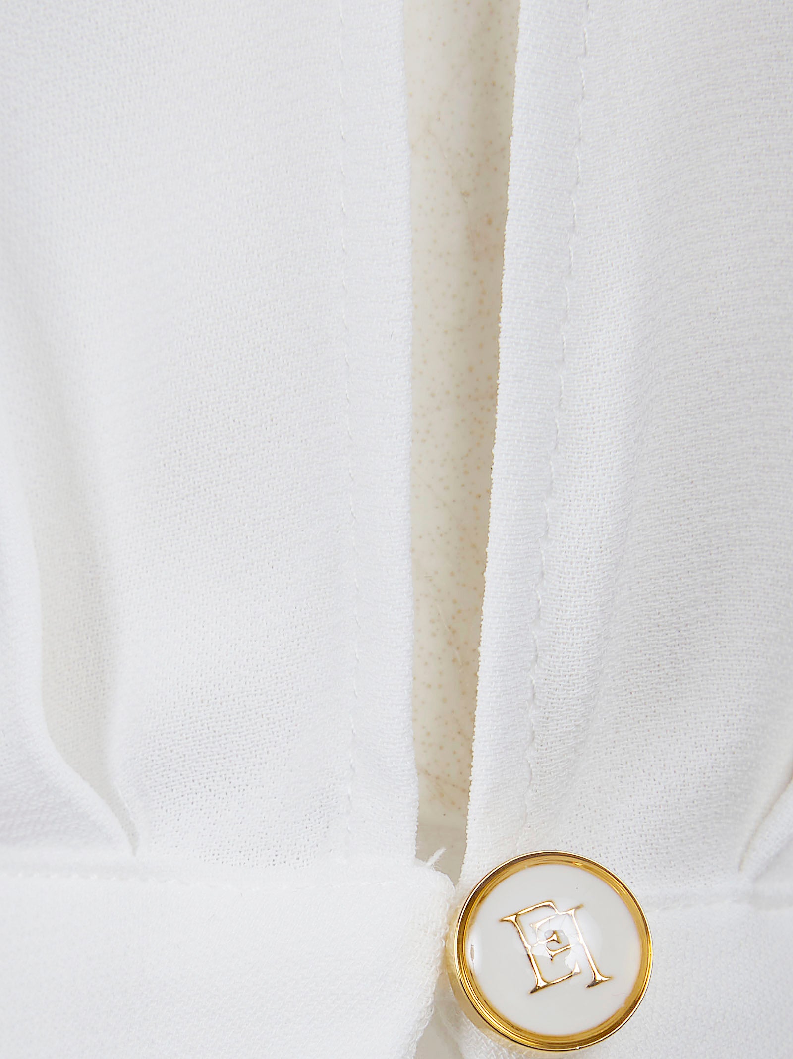 Draped Front Panel Long-Sleeved Bodysuit
