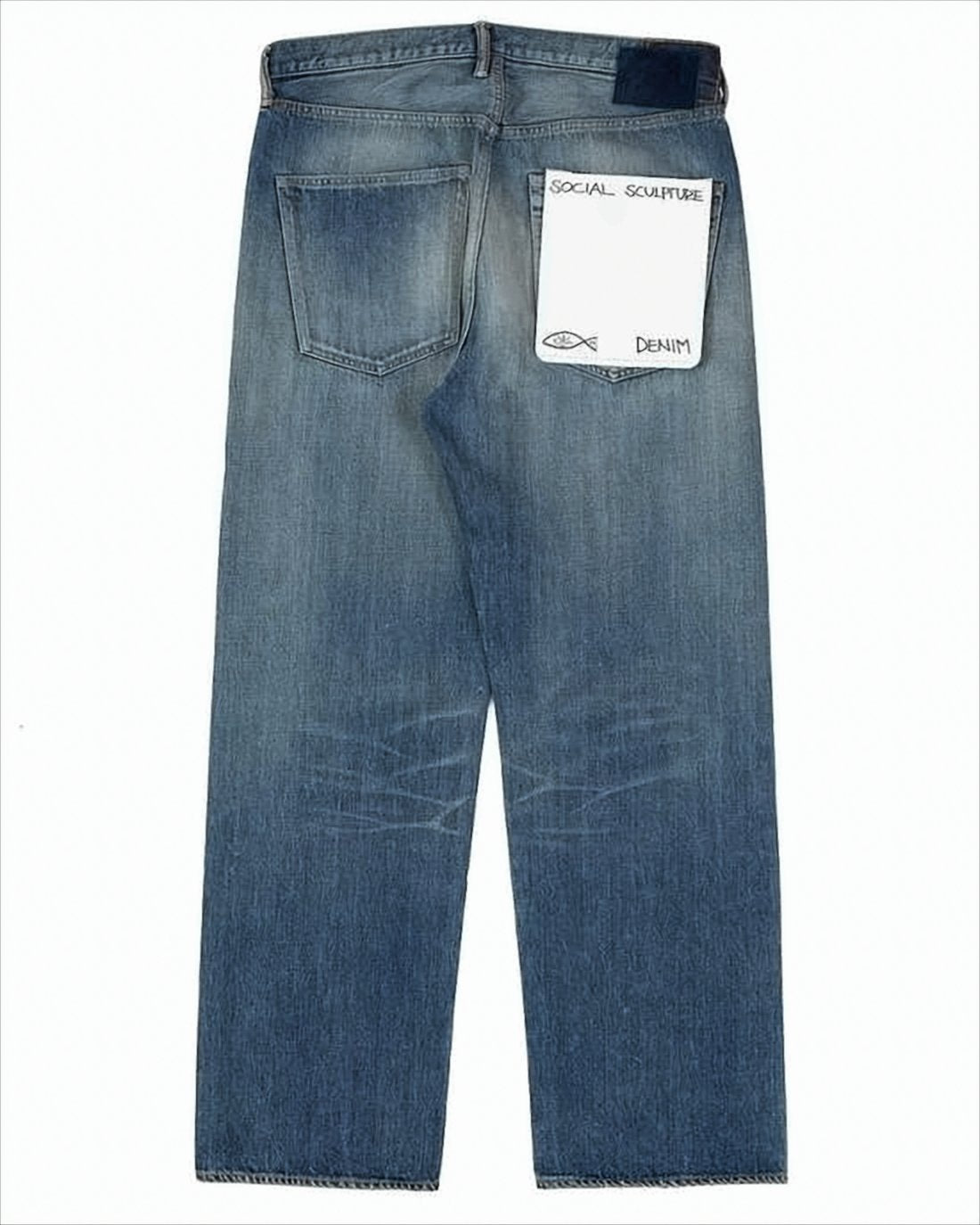 Relaxed Fit Distressed Denim Pants