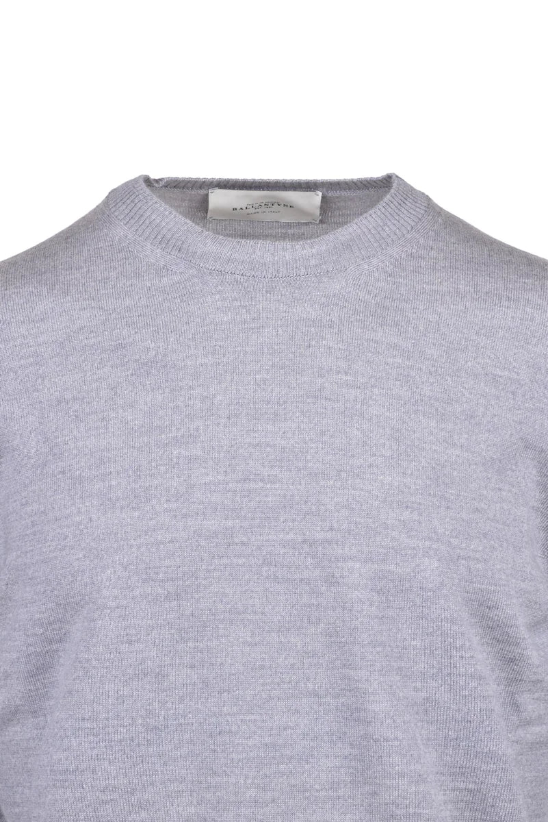Wool Crew Neck Sweater - Grey