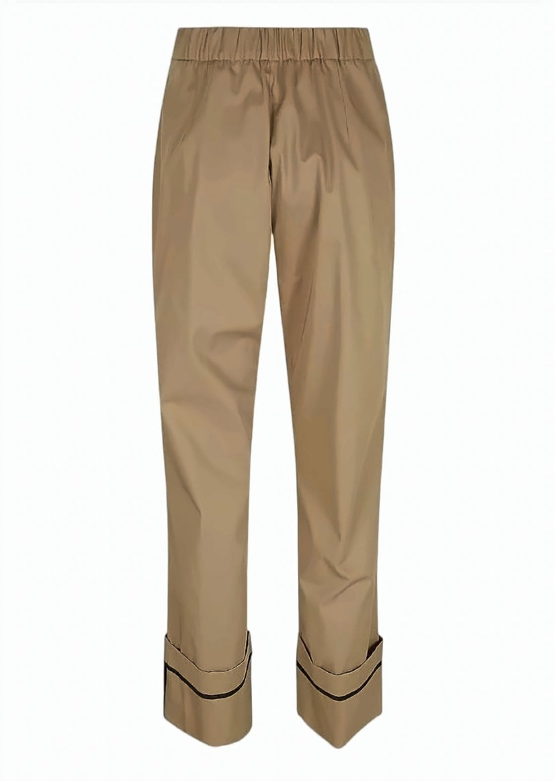 Tailored Cuffed Elastic Waist Trousers