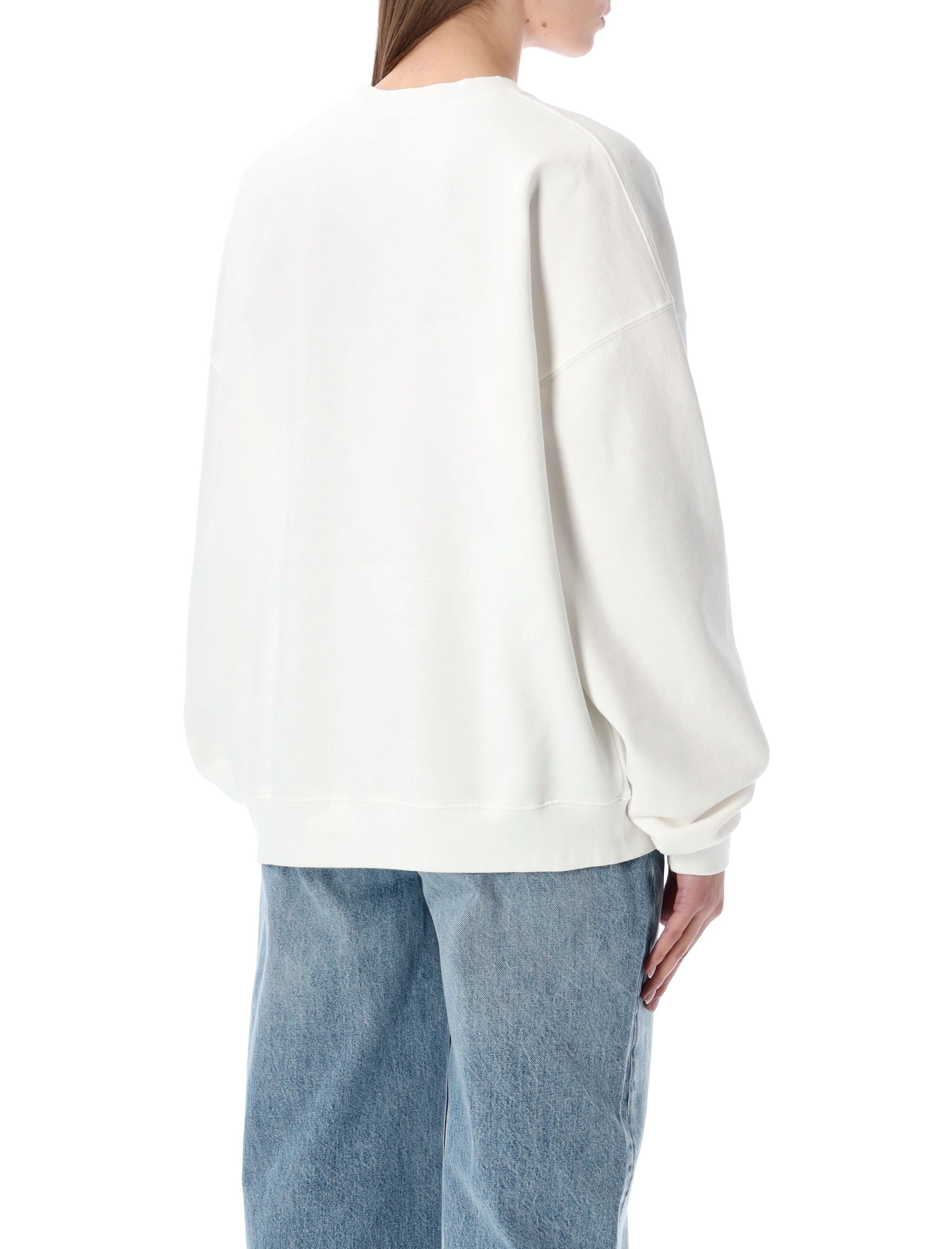 Miles Oversized Letterman Off-White Sweatshirt