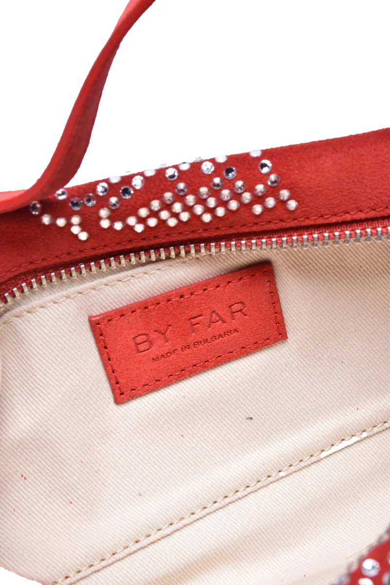 Suede Shoulder Bag - Red