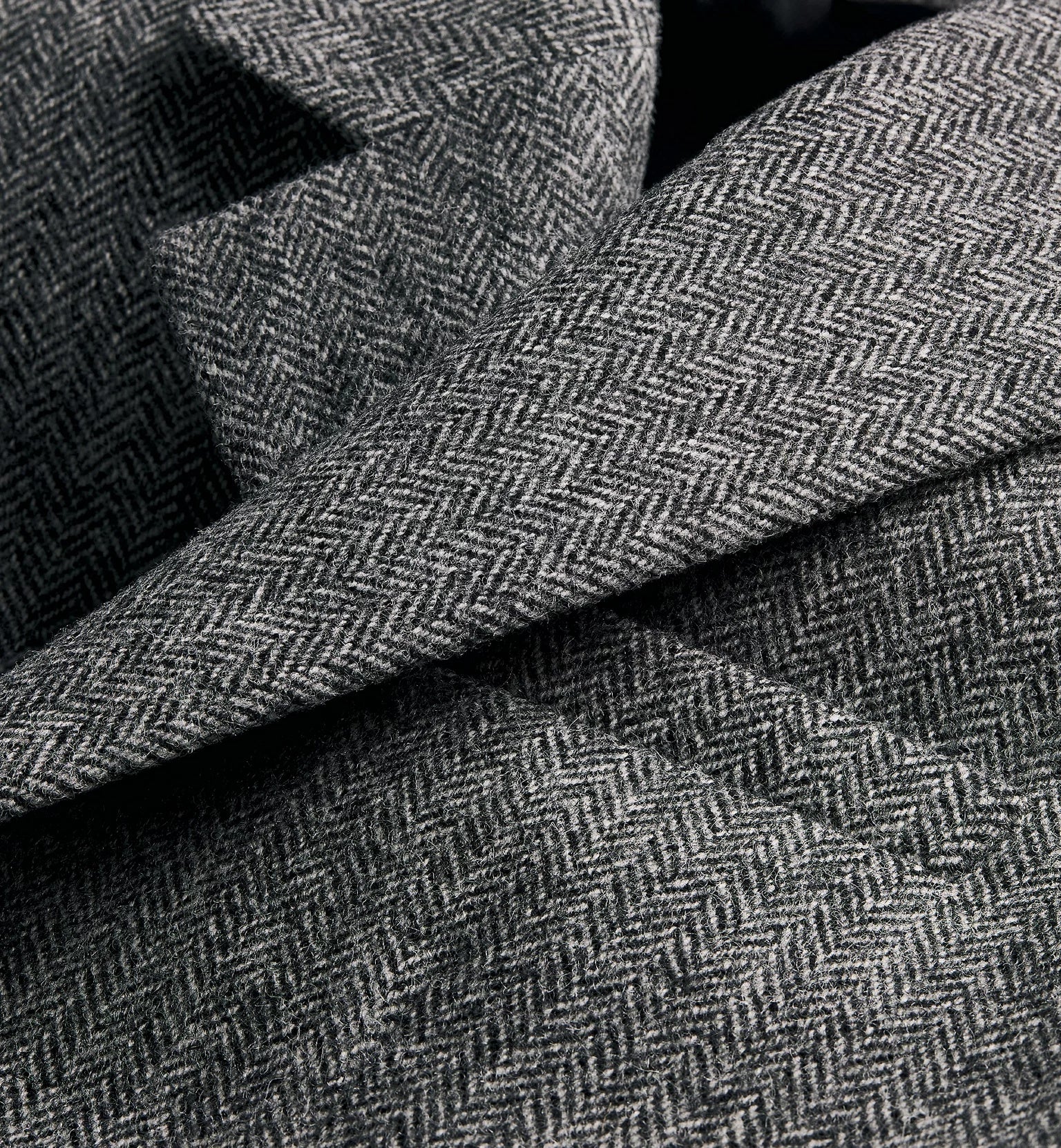 Woven Tailored Herringbone Pattern Coat