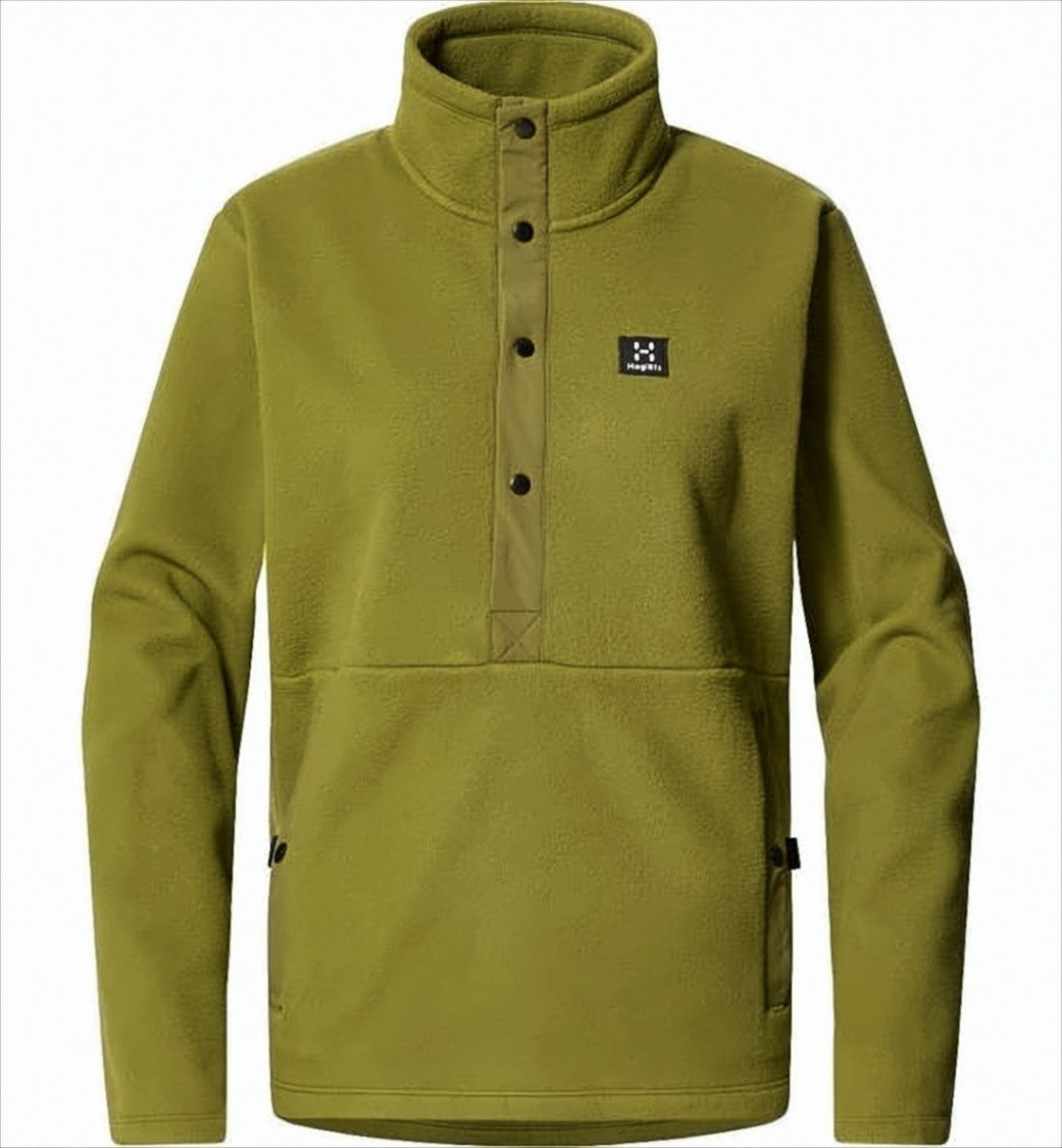 High Collar Long-Sleeve Pullover with Relaxed Fit
