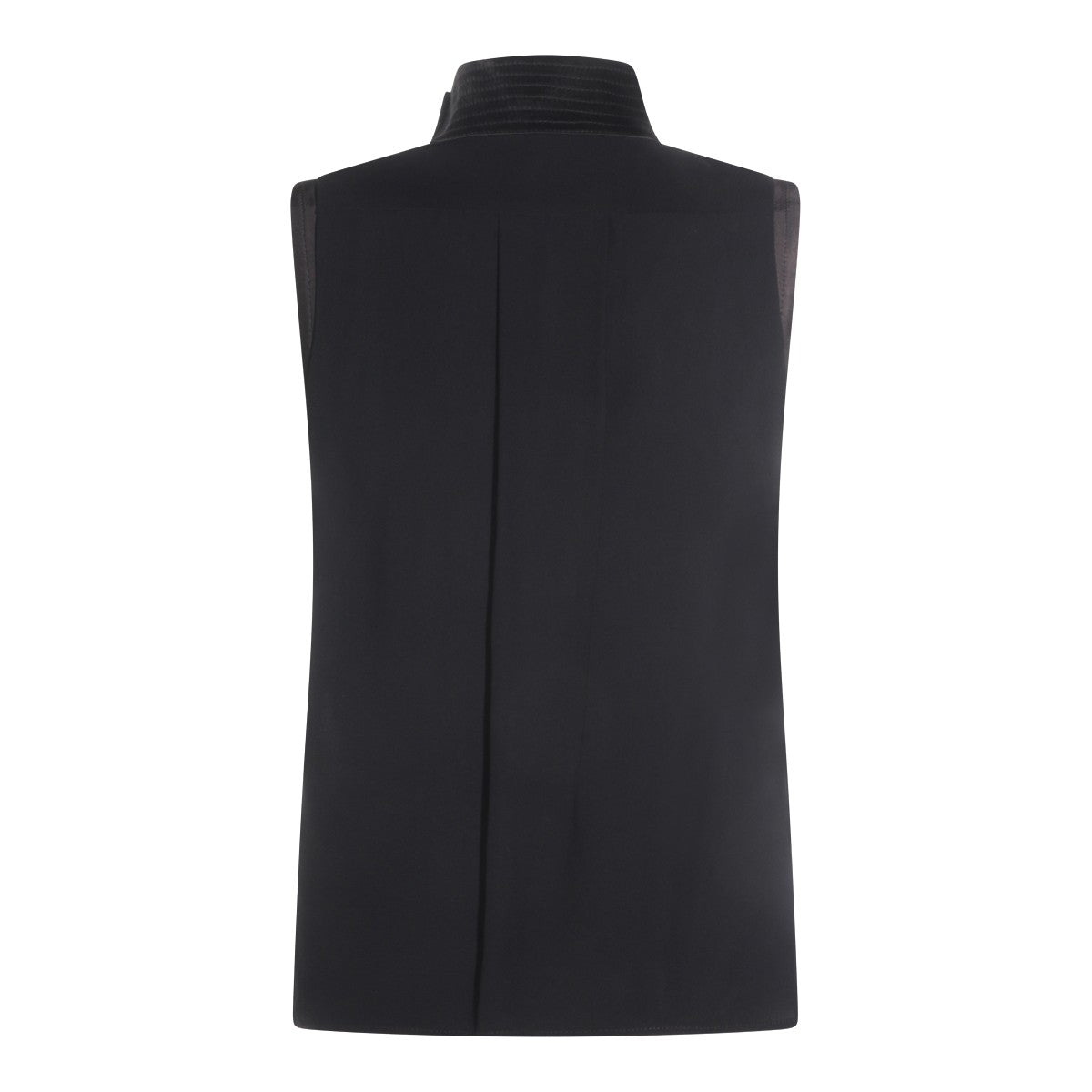 Tailored Fit Black Shirt with Structured Collar