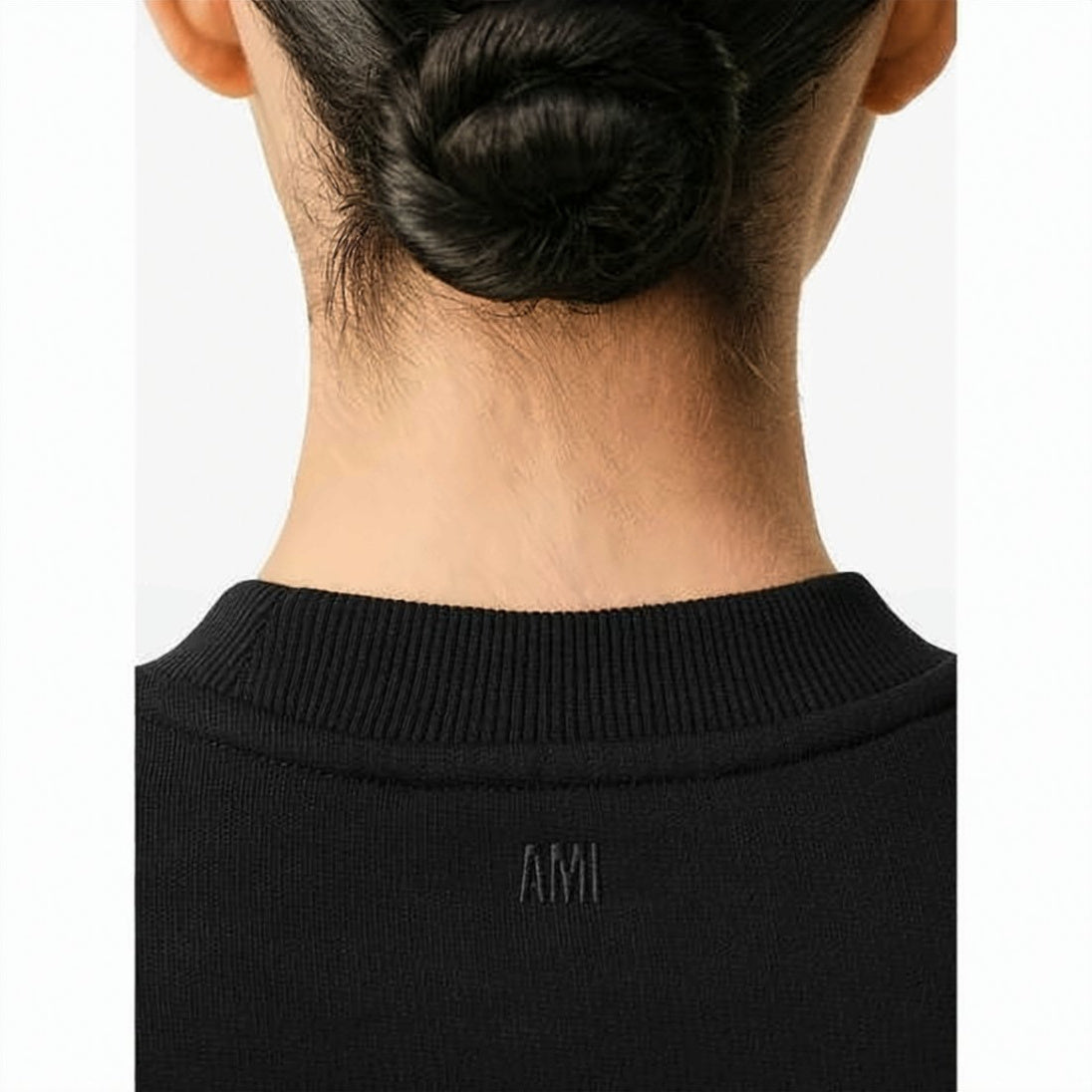 Long-Sleeve Cotton Top With Subtle Embroidery
