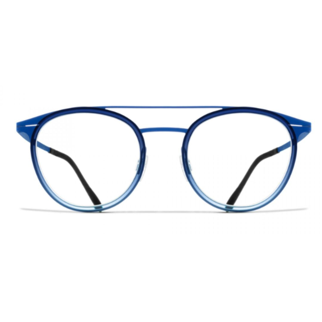 Bf974 Clear Lake Round Frame Eyeglasses with Double Bridge in Gradient Blue