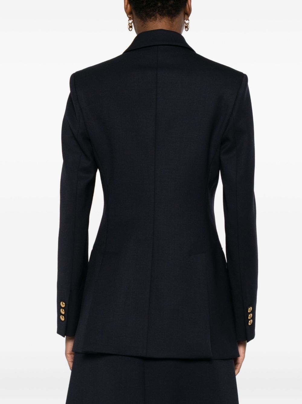 Double-Breasted Blazer With Gold Buttons