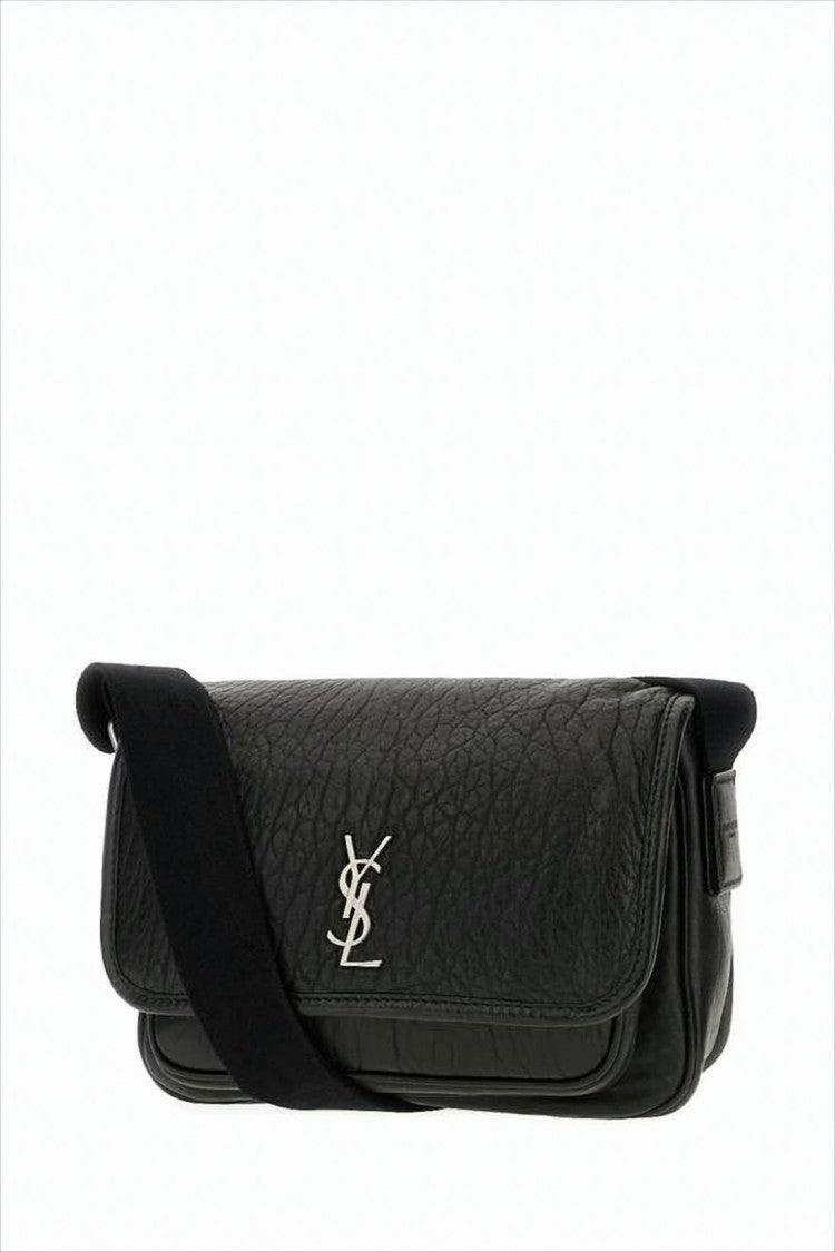 Textured Lambskin Crossbody Bag with Iconic Logo