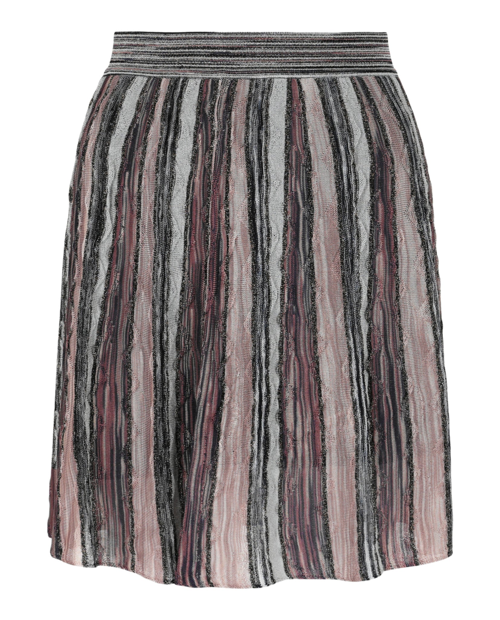 Metallic Striped Mini Skirt