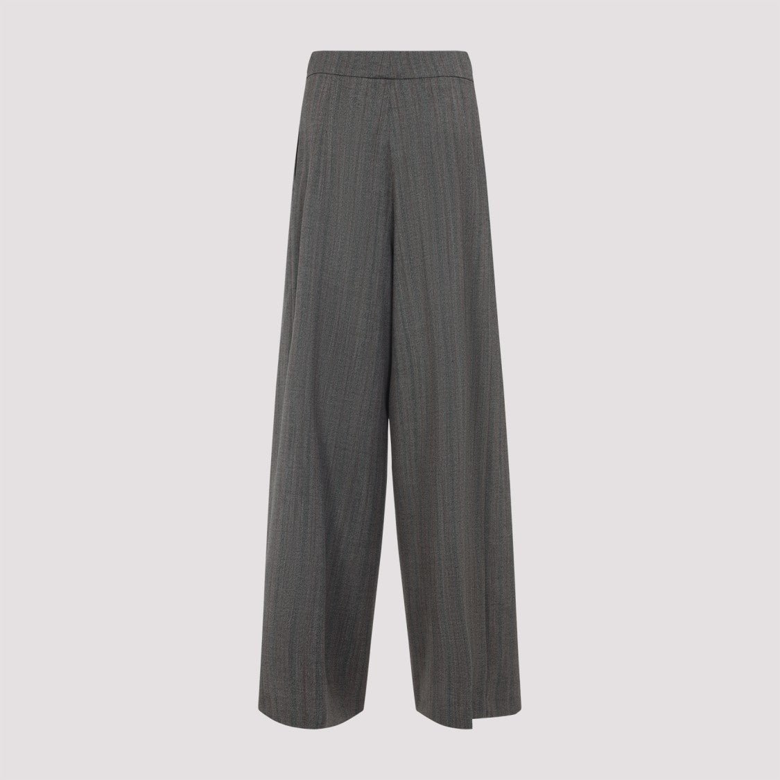 Wide-Leg Wool Trousers With High Waist