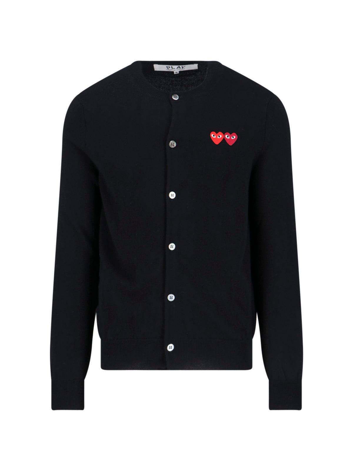 Black Heart Motif Button-Down Cardigan