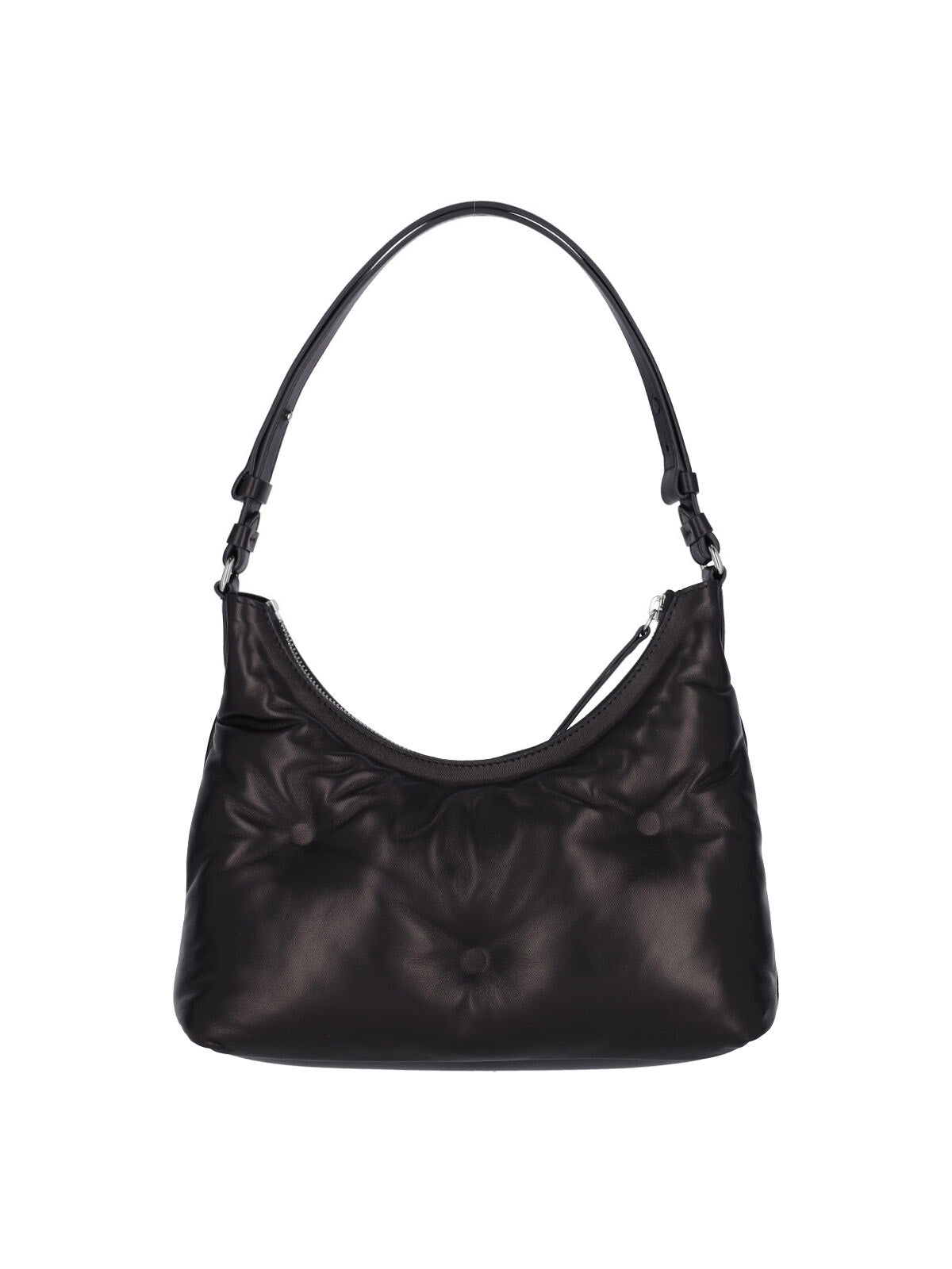 Quilted Black Lamb Leather Shoulder Bag