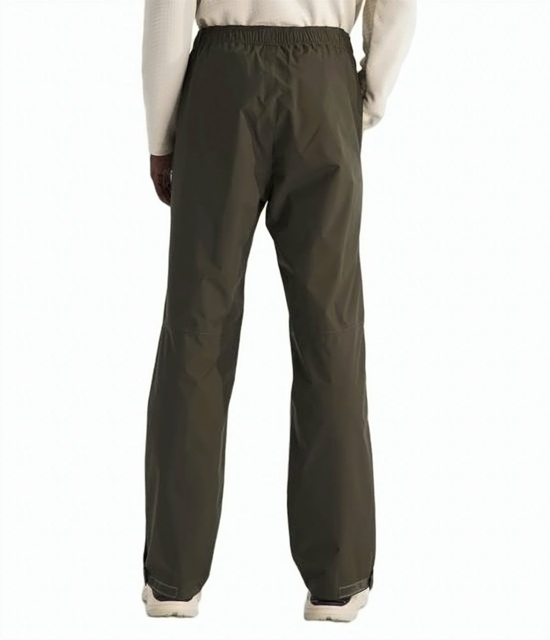 Straight-Fit Casual Pants with Elastic Waistband and Functional Pockets