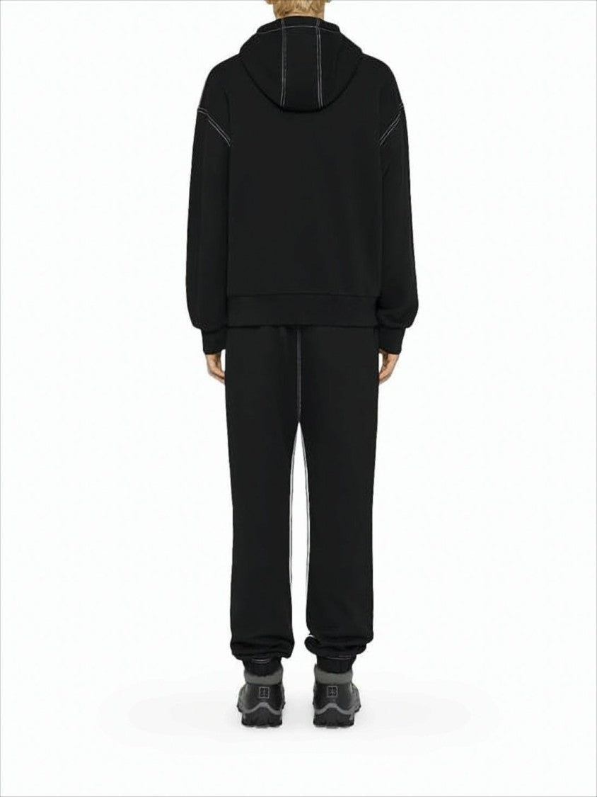 Relaxed Fit Black Hoodie with Kangaroo Pocket