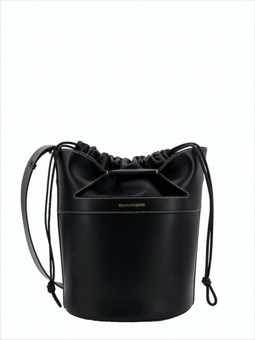 Structured Black Nappa Leather Crossbody Bag