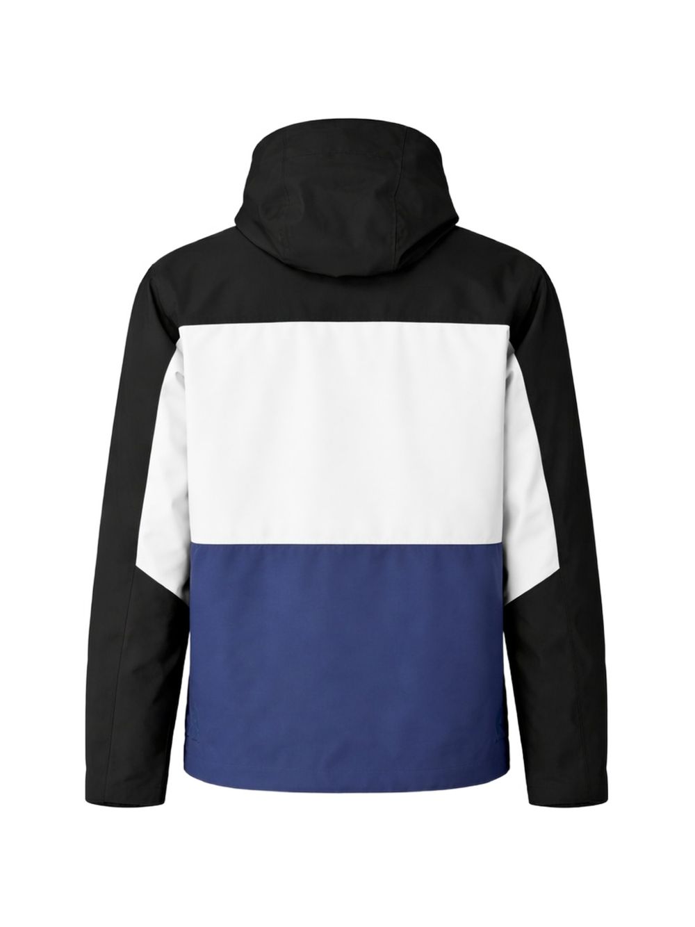 Color-Block Casual Jacket with Adjustable Hood and Zippered Pockets