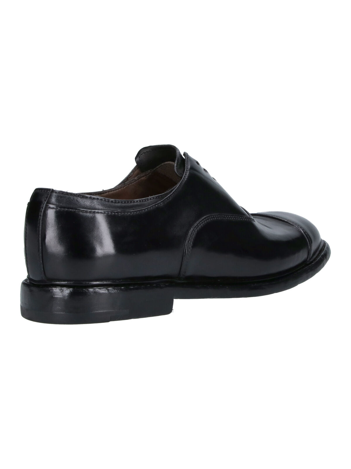 Black Abner Worn-Effect Leather Derby Shoes