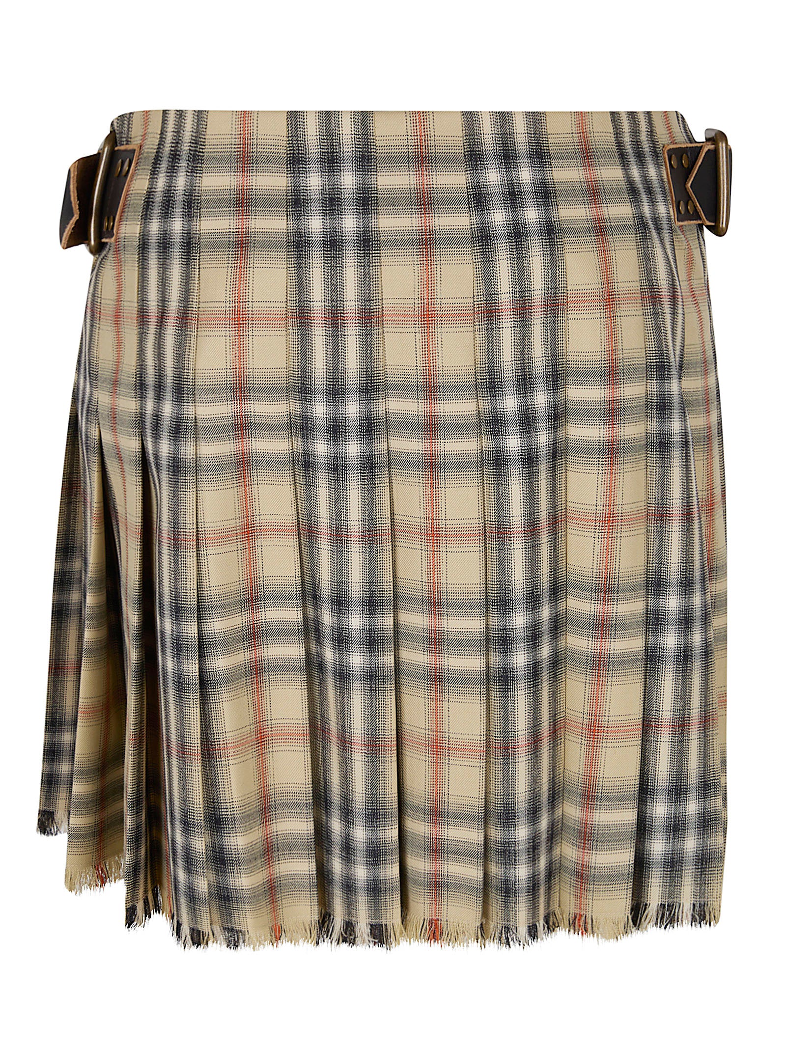 Plaid Wool Mini Skirt