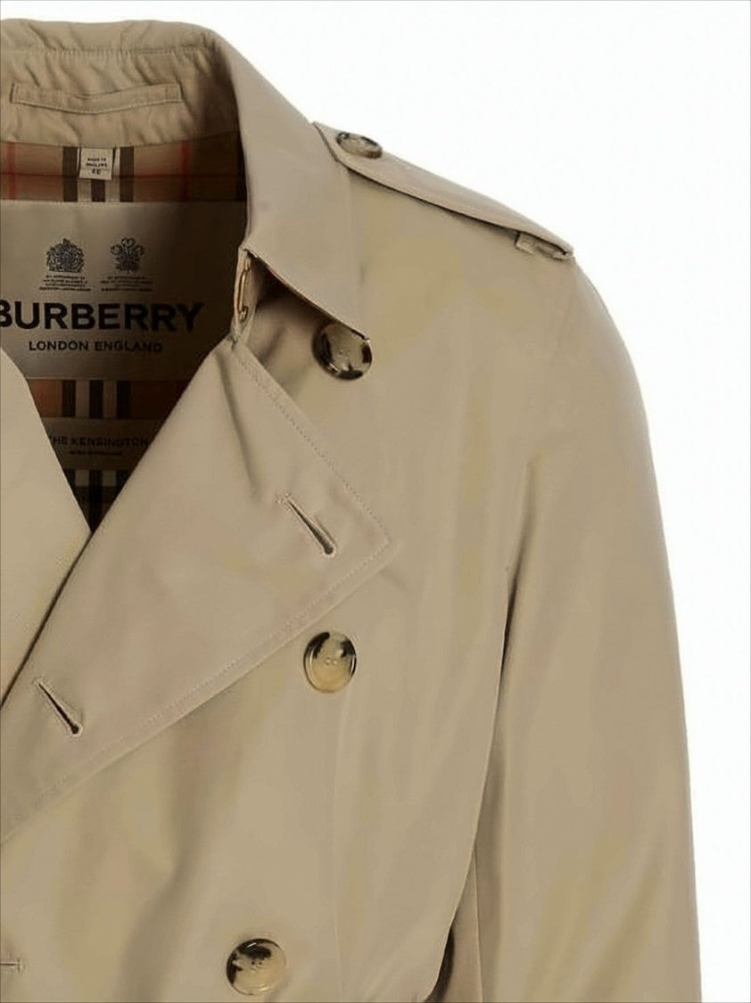Classic Double-Breasted Trench Coat With Signature Check Interior