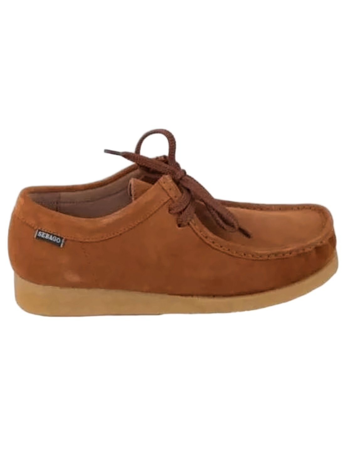 Moccasin Toe Brown Suede Loafers with Lace-Up Front