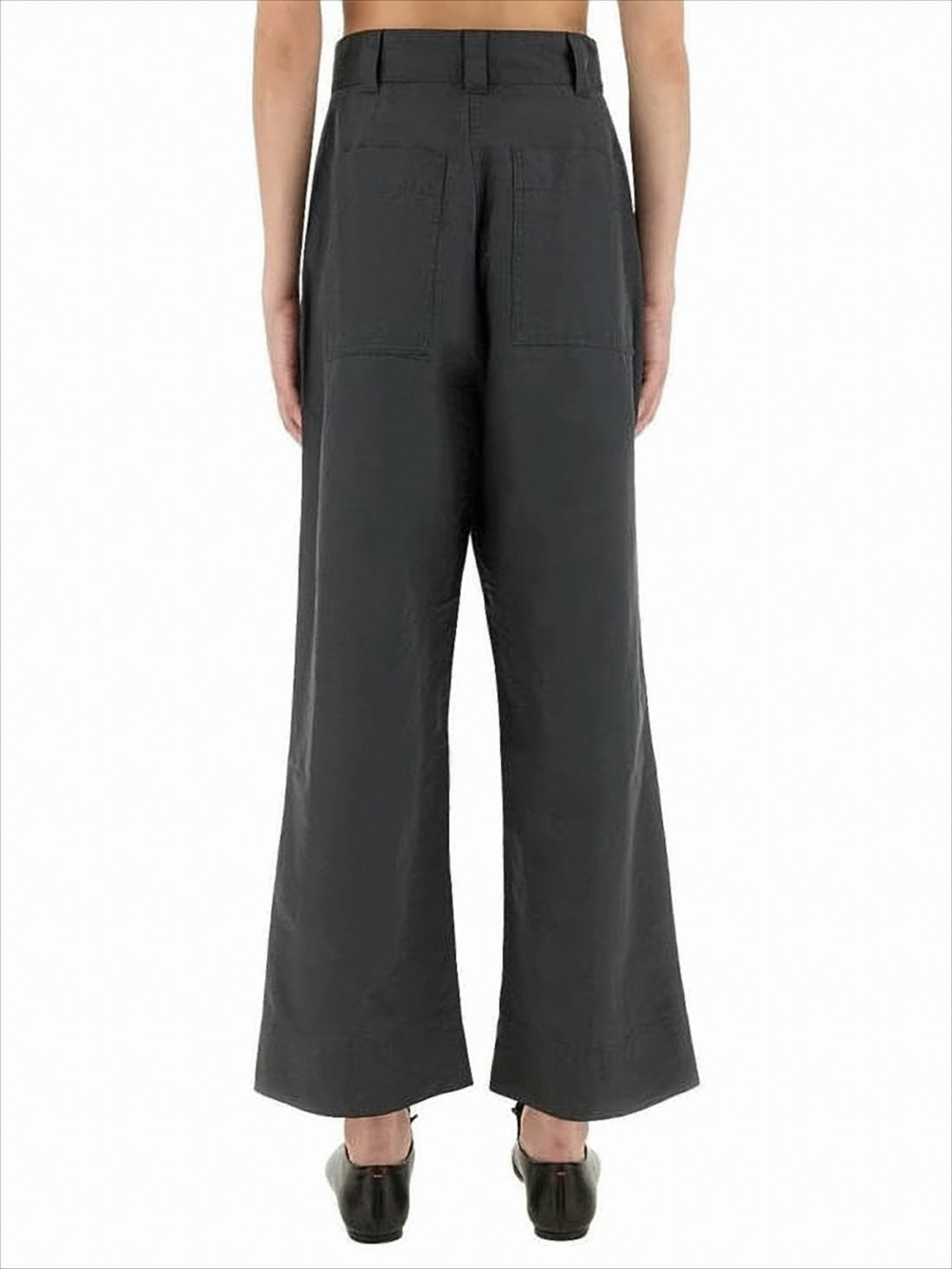 Cropped Wide-Leg Pants with High Waist