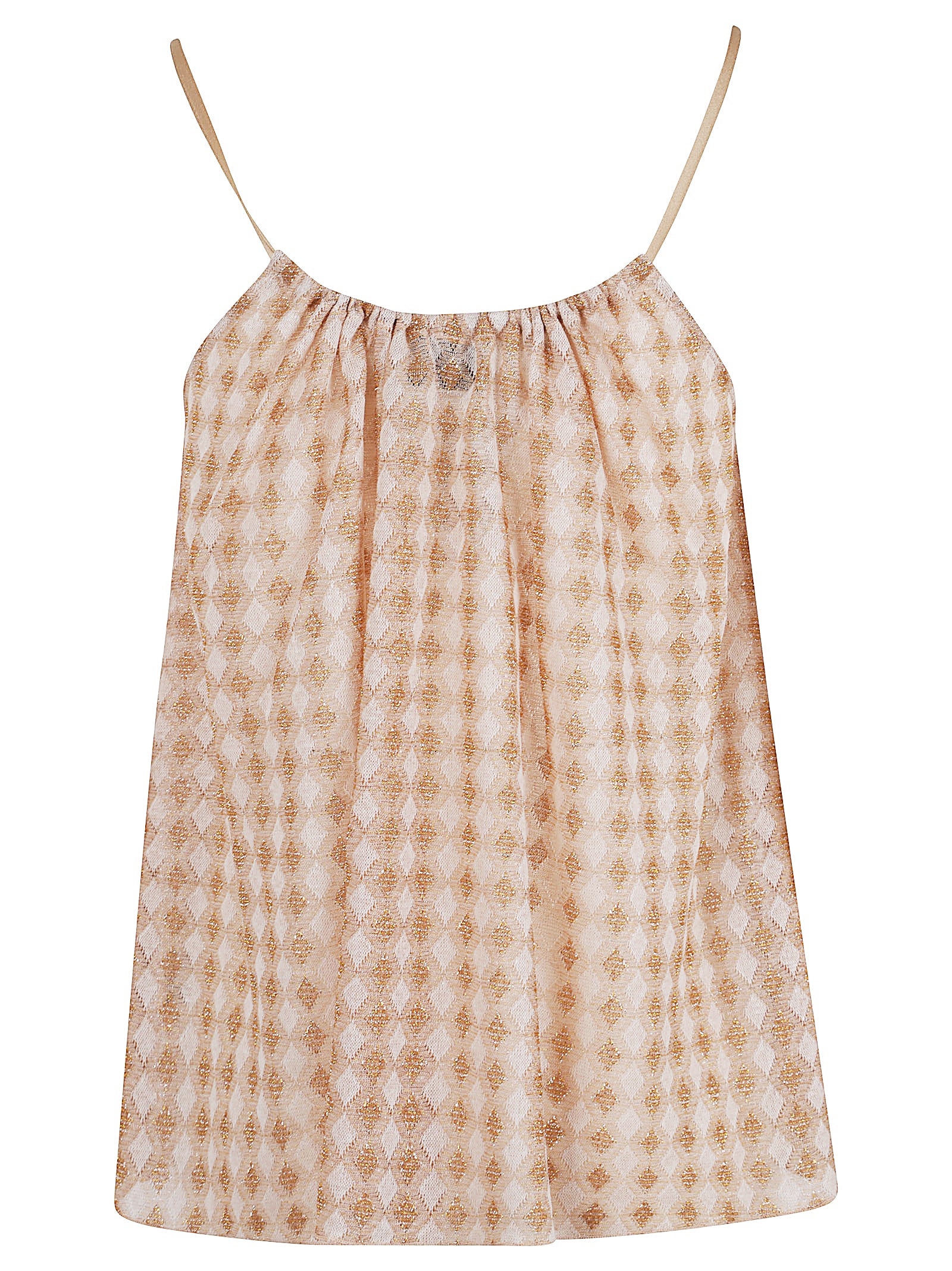 Nude and Neutral Top with Gathered Neckline