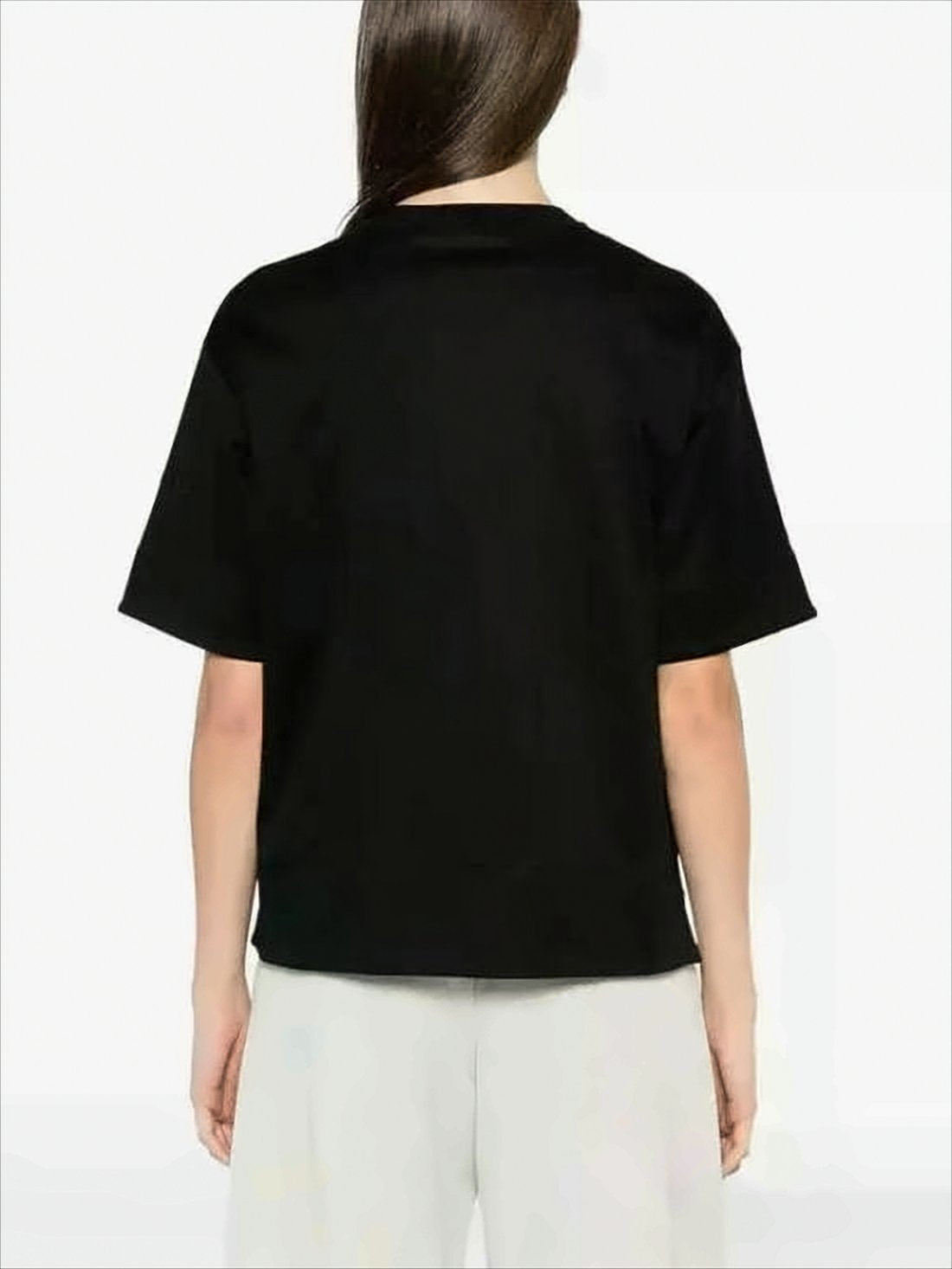 Boxy Cropped T-Shirt with Crew Neckline