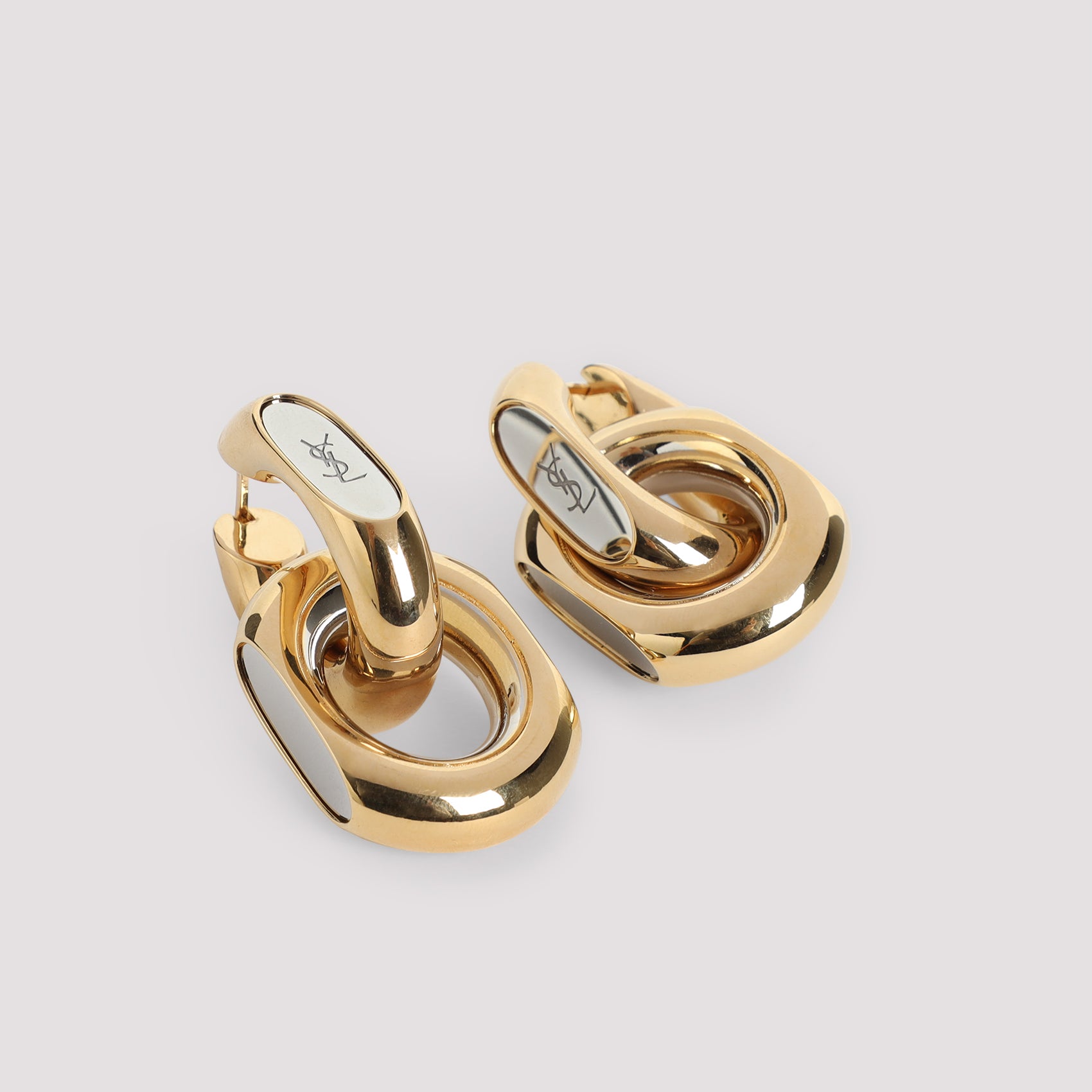 Sculptural Gold-Tone Brass Earrings