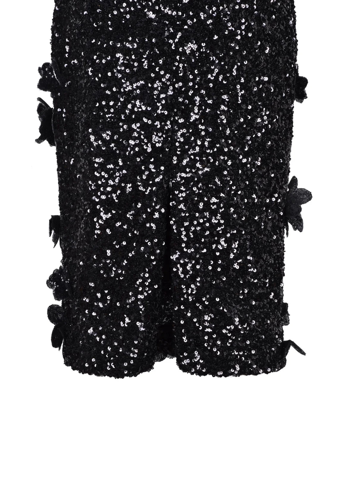 Black Polyester Women's Sequin Pencil Skirt