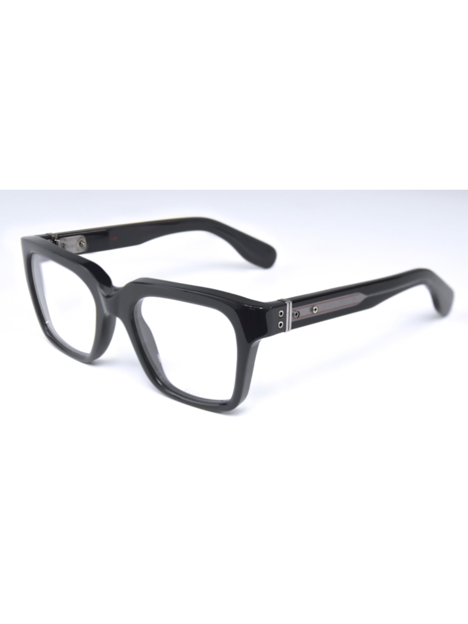 Grey Acetate Optical Frames with Bold Rectangular Design