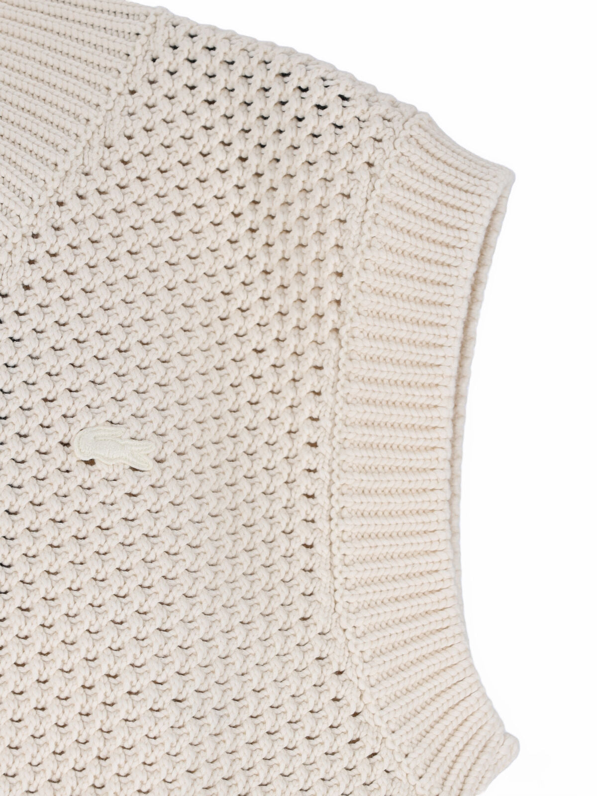 Multicolor Striped Piquet Cotton Blend Vest